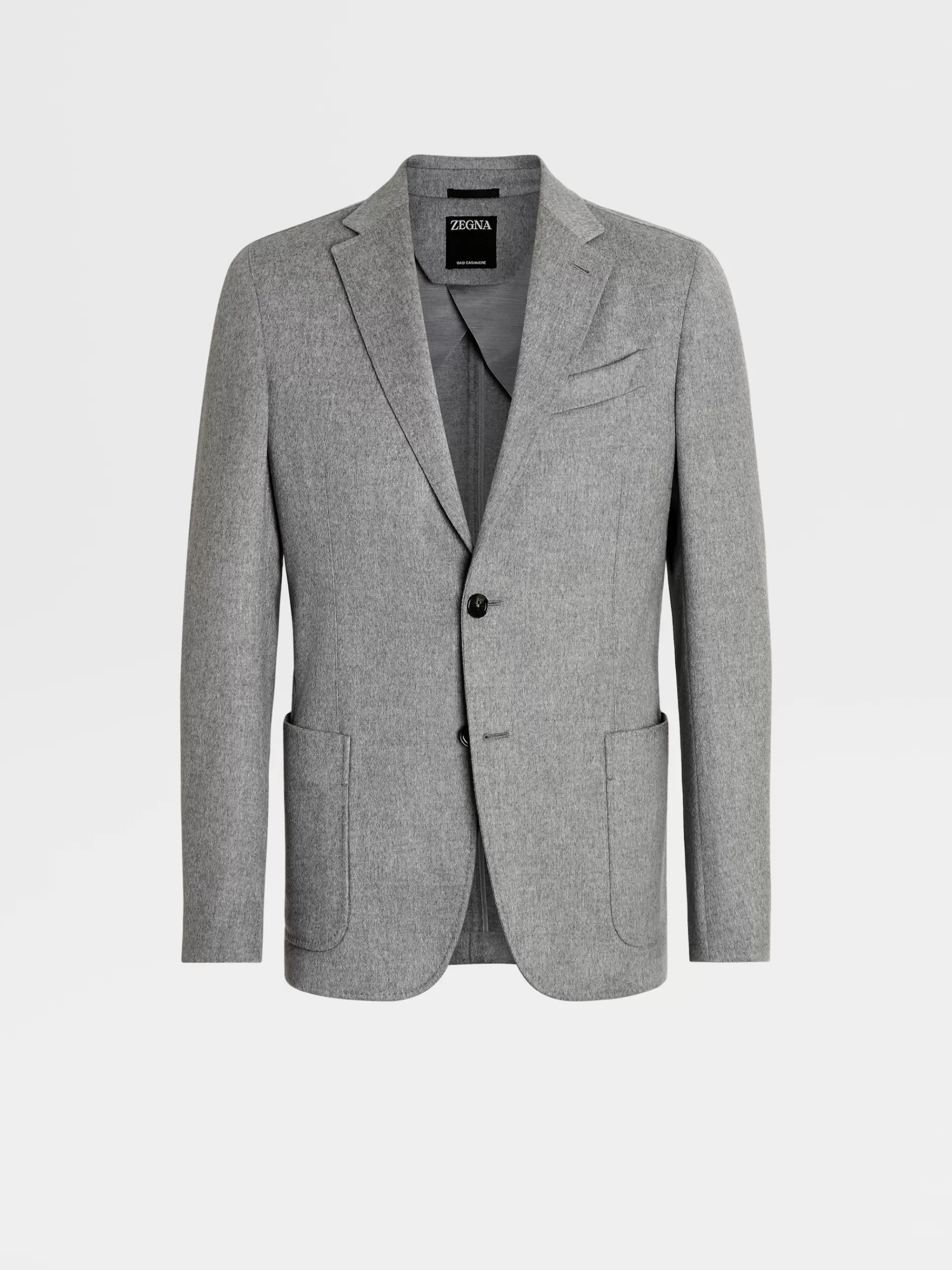 ZEGNA Blazers^Casaco Camiseiro Em Oasi Cashmere No Tom Cinza Mesclado Cinzento Mesclado