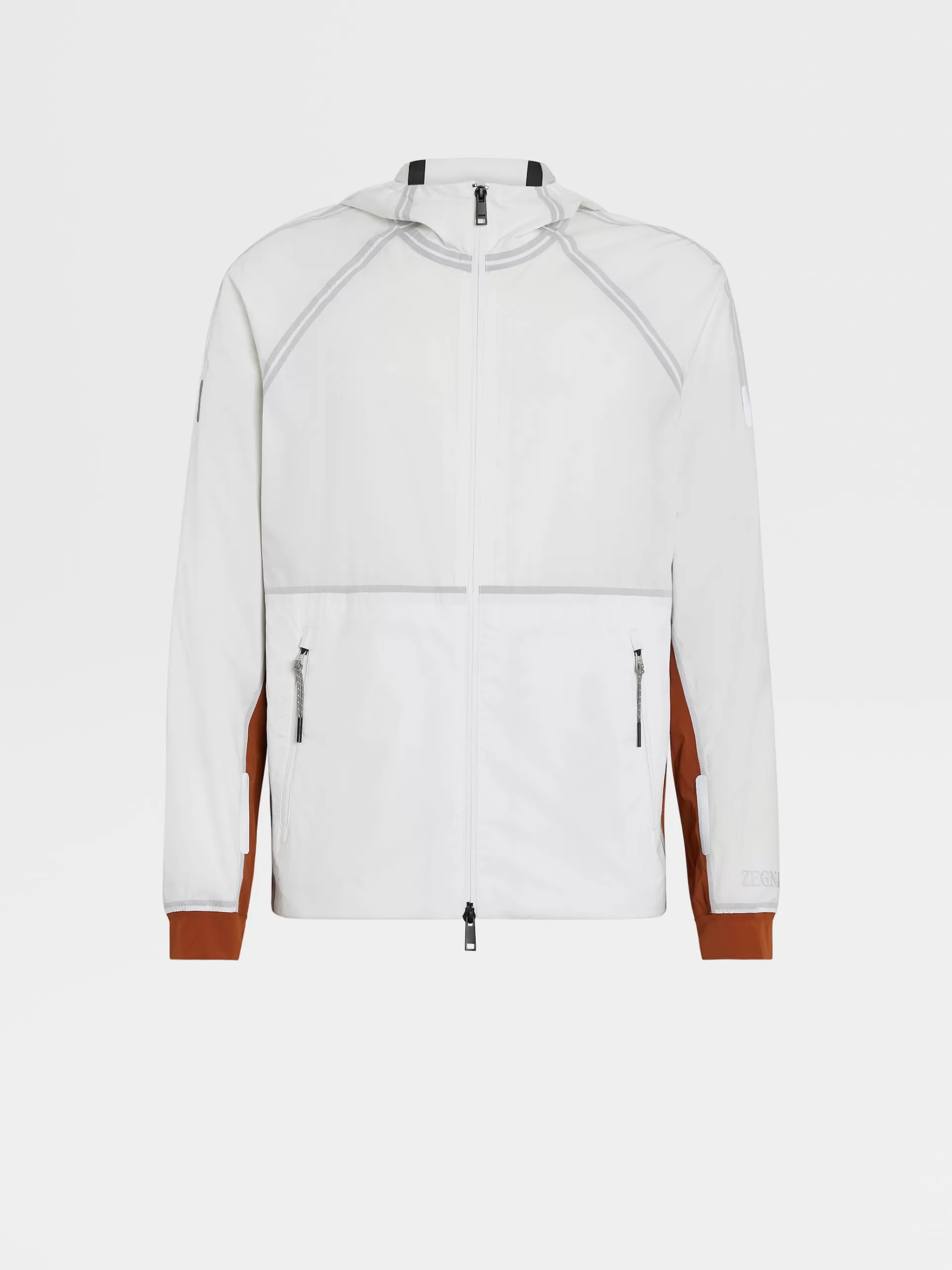 ZEGNA Blusoes E Casacos^Casaco Corta-Vento Com Capuz Em Tecido Tecnico #Usetheexisting™ Branco