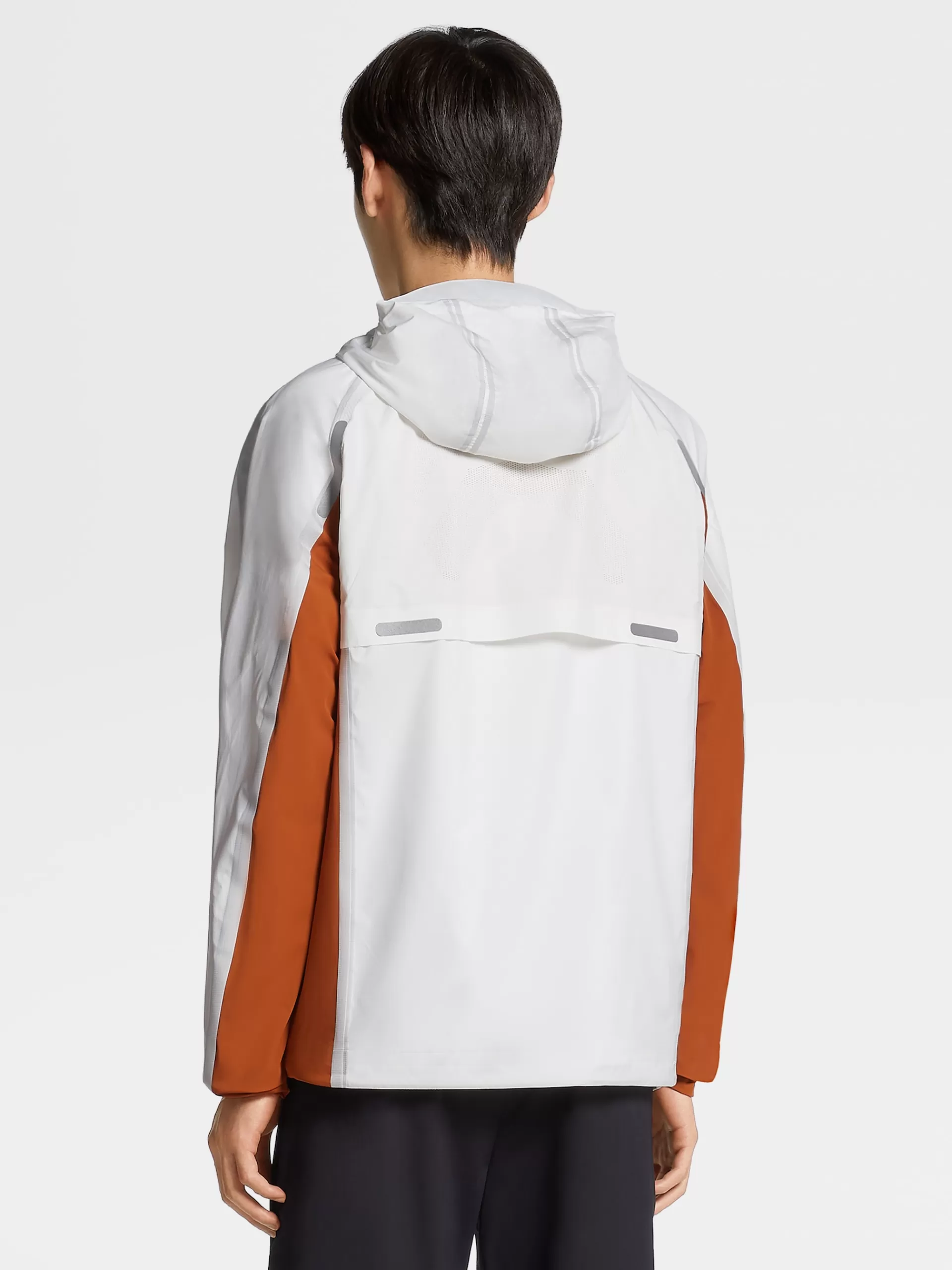 ZEGNA Blusoes E Casacos^Casaco Corta-Vento Com Capuz Em Tecido Tecnico #Usetheexisting™ Branco
