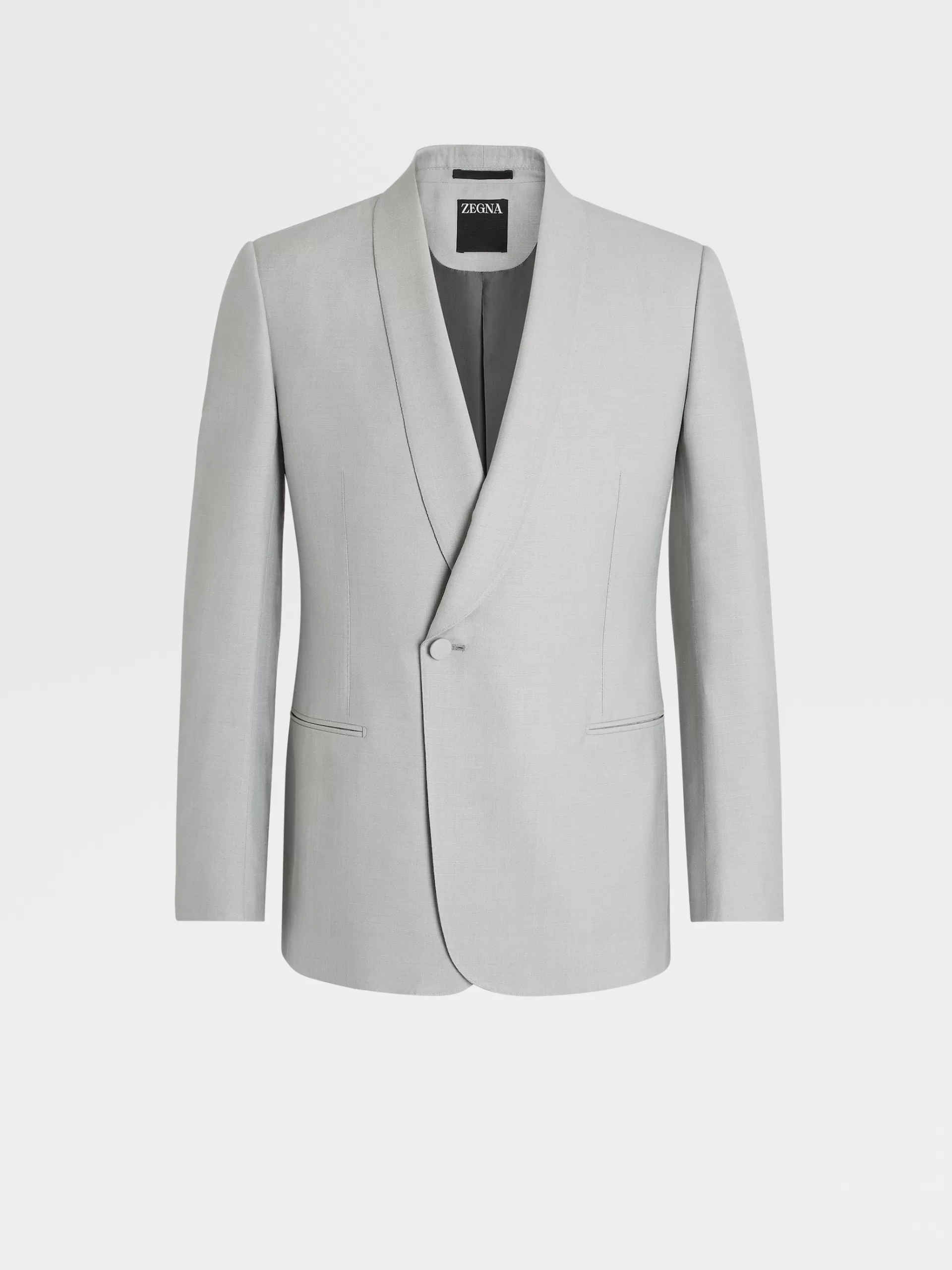 ZEGNA Blazers^Casaco De Noite Em Seda E La Azul-Claro