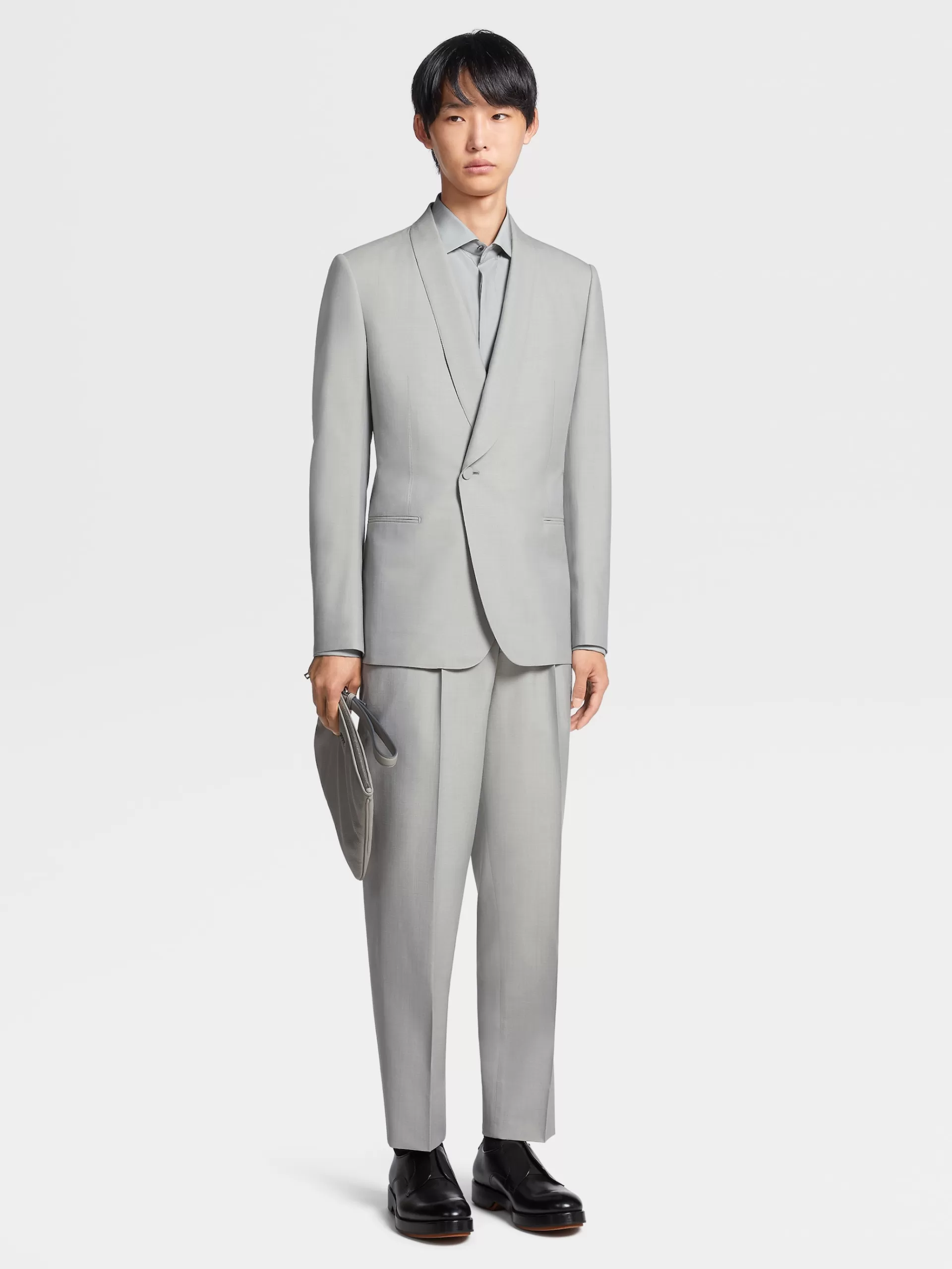 ZEGNA Blazers^Casaco De Noite Em Seda E La Azul-Claro