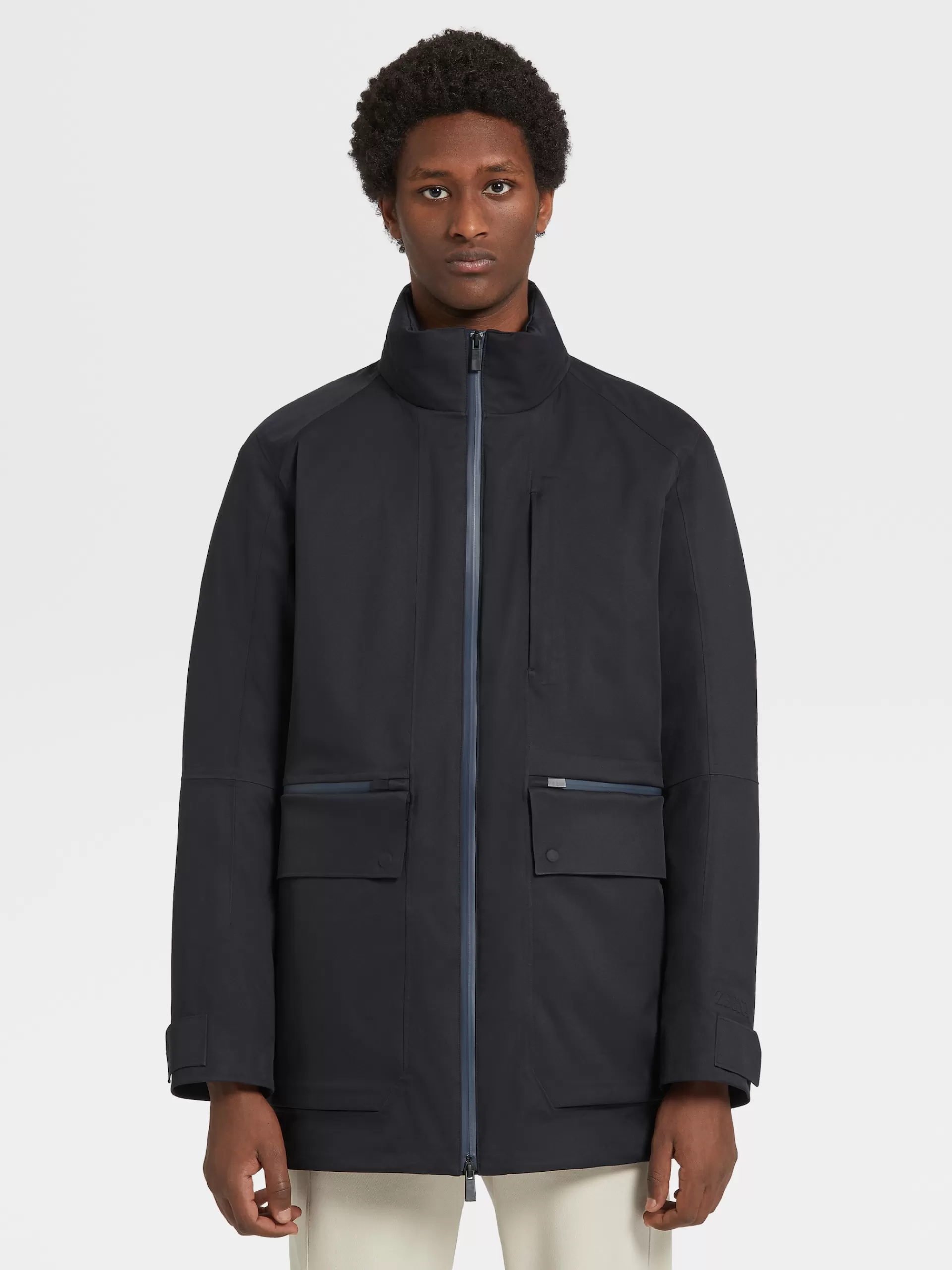 ZEGNA Blusoes E Casacos^Casaco De Penas Em Tecido Tecnico 3 Em 1 #Usetheexisting™ Azul-Marinho