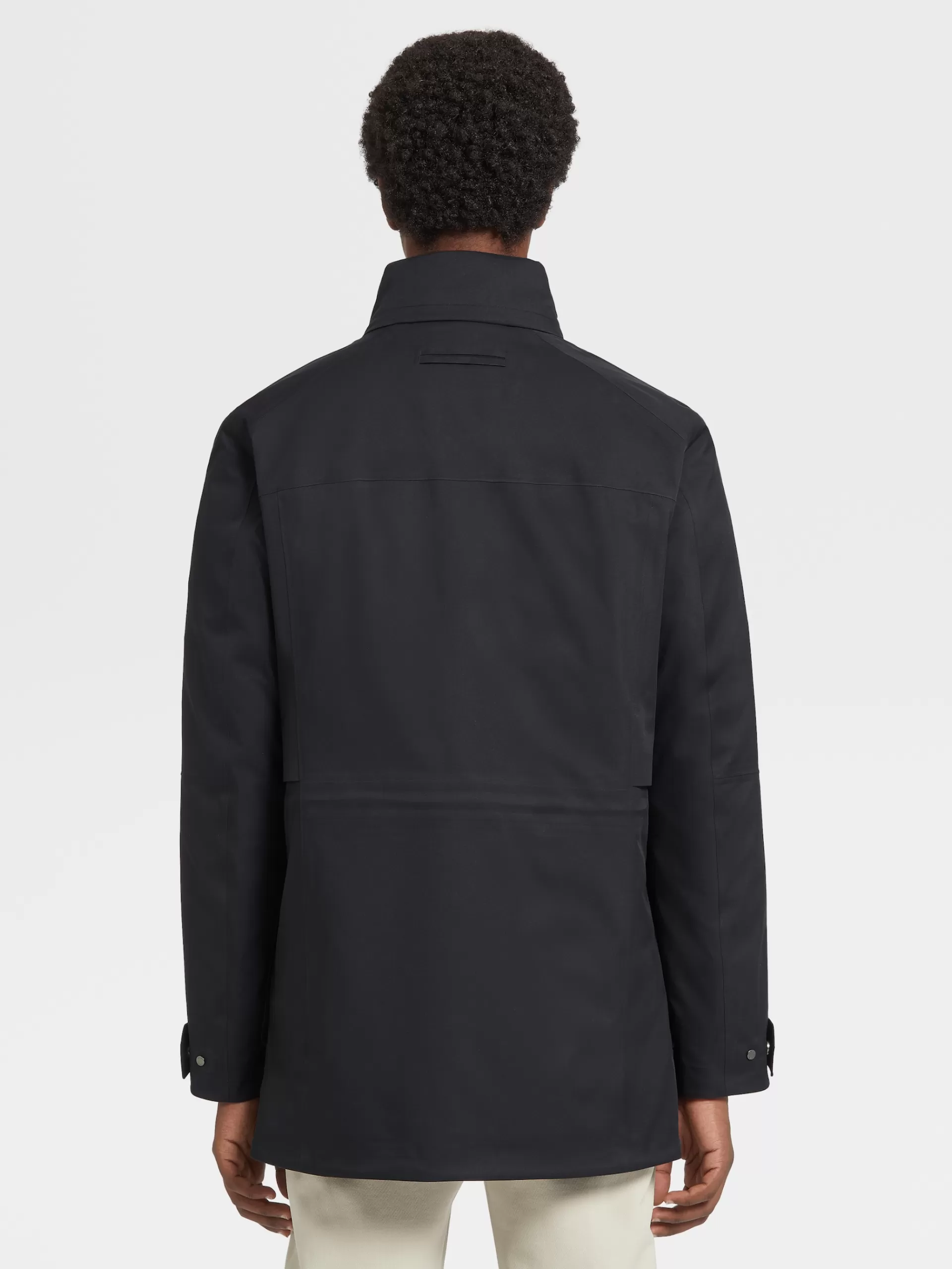 ZEGNA Blusoes E Casacos^Casaco De Penas Em Tecido Tecnico 3 Em 1 #Usetheexisting™ Azul-Marinho