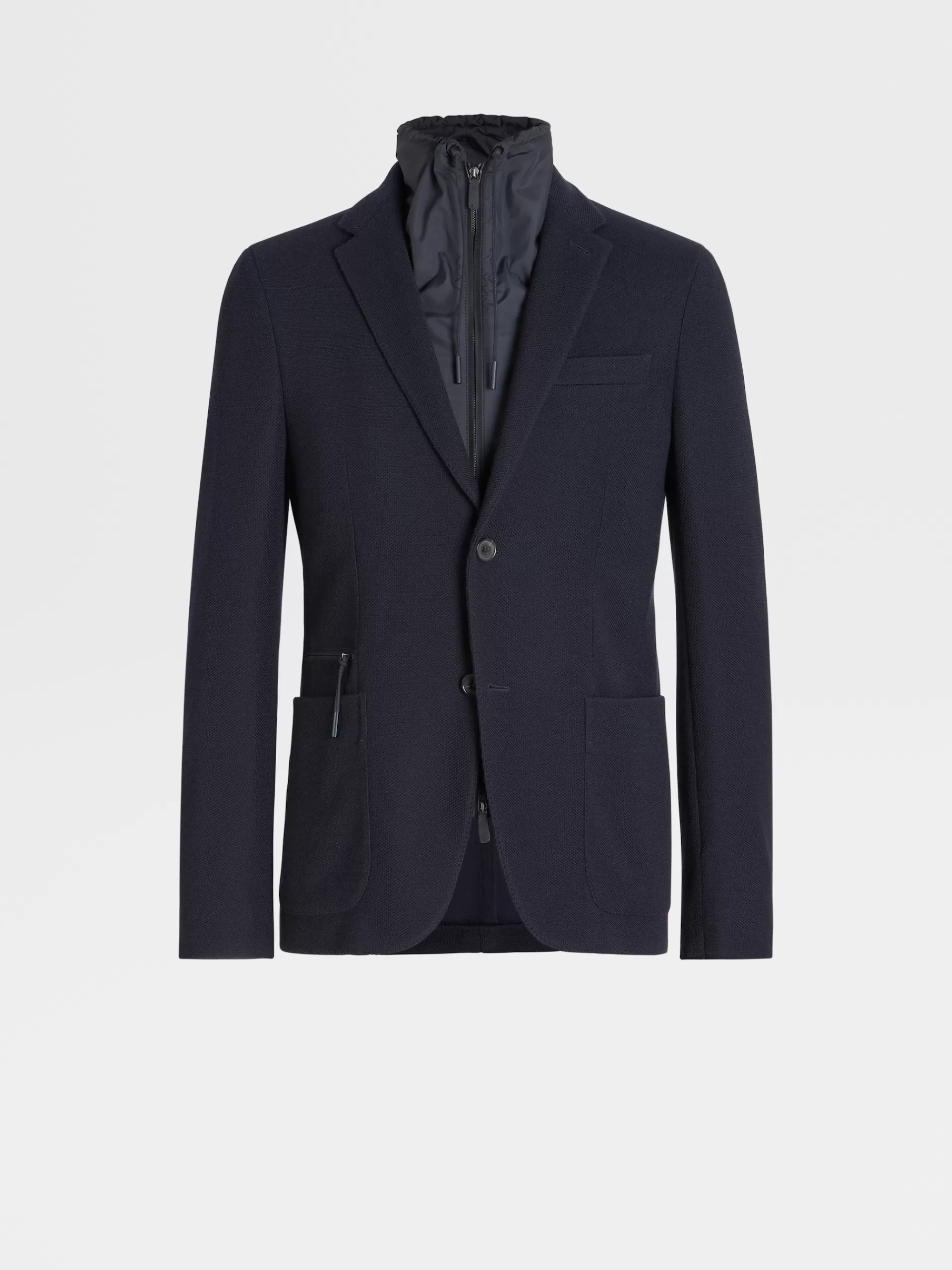 ZEGNA Blazers^Casaco Em Jersei De La High Performance™ E Algodao Azul-Marinho