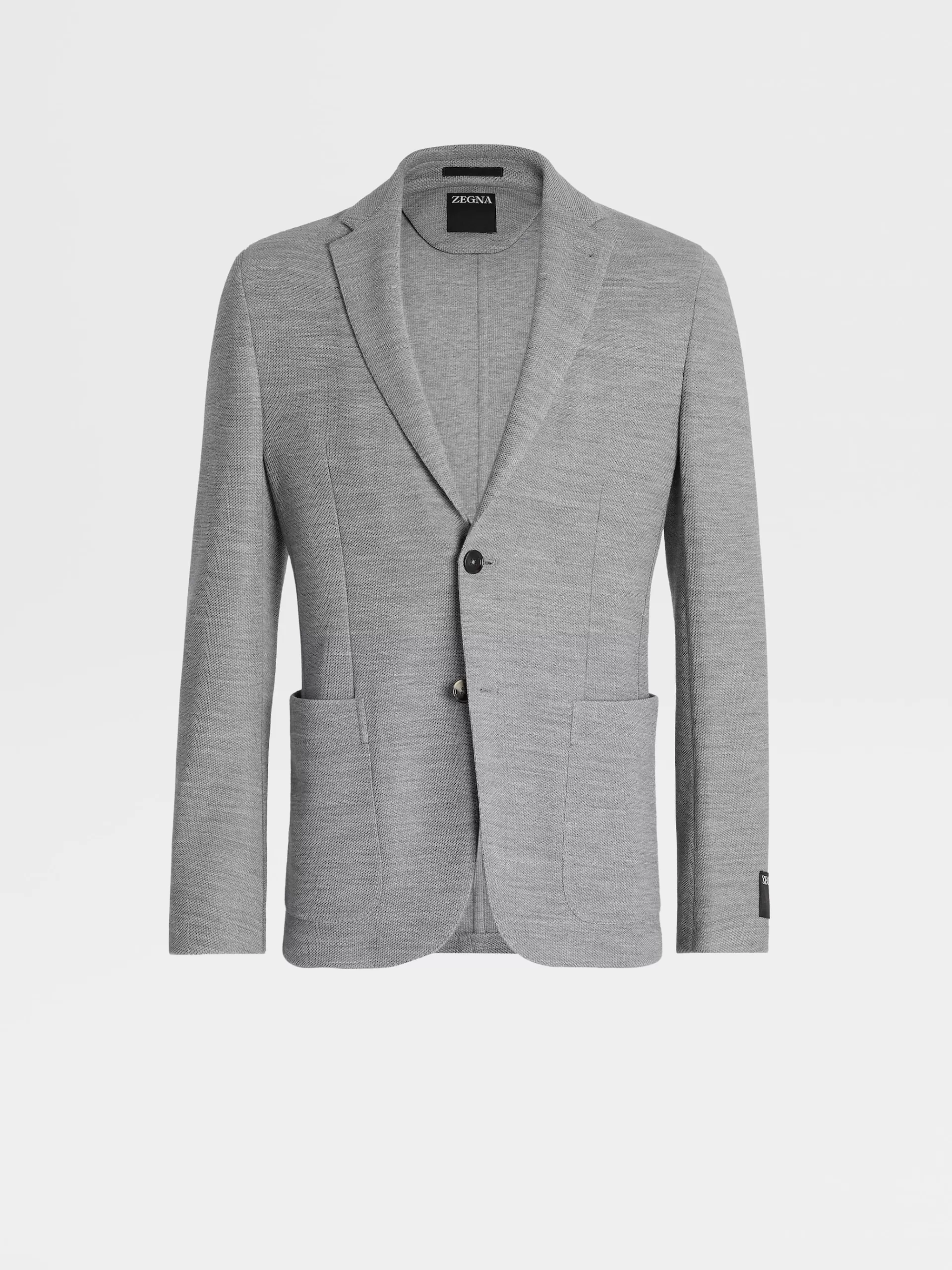 ZEGNA Blazers^Casaco Packaway Em Jersei De La High Performance™ E Algodao Cinzento-Claro