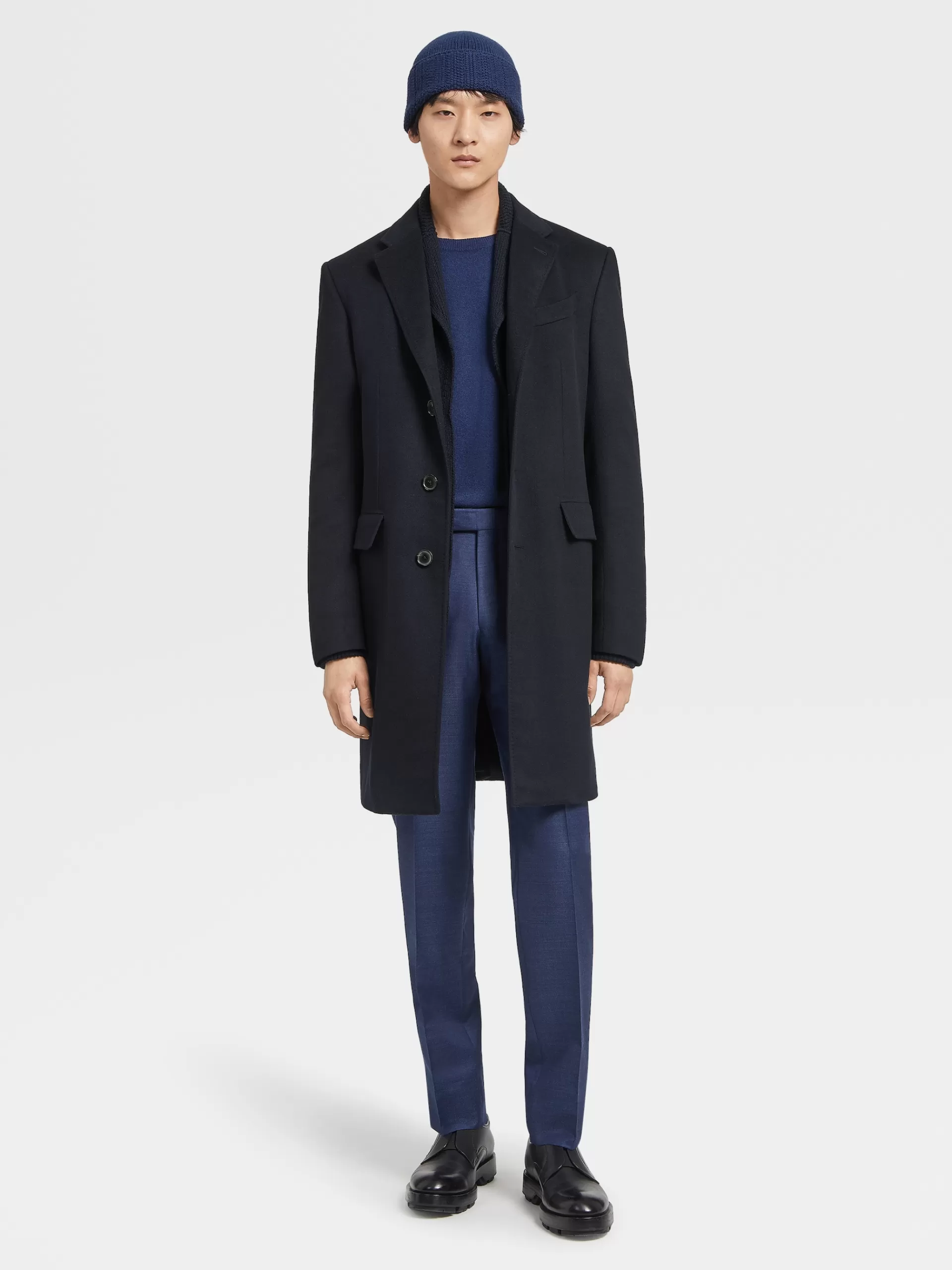 ZEGNA Blusoes E Casacos^Casaco Tailoring Oasi Cashmere Azul-Marinho