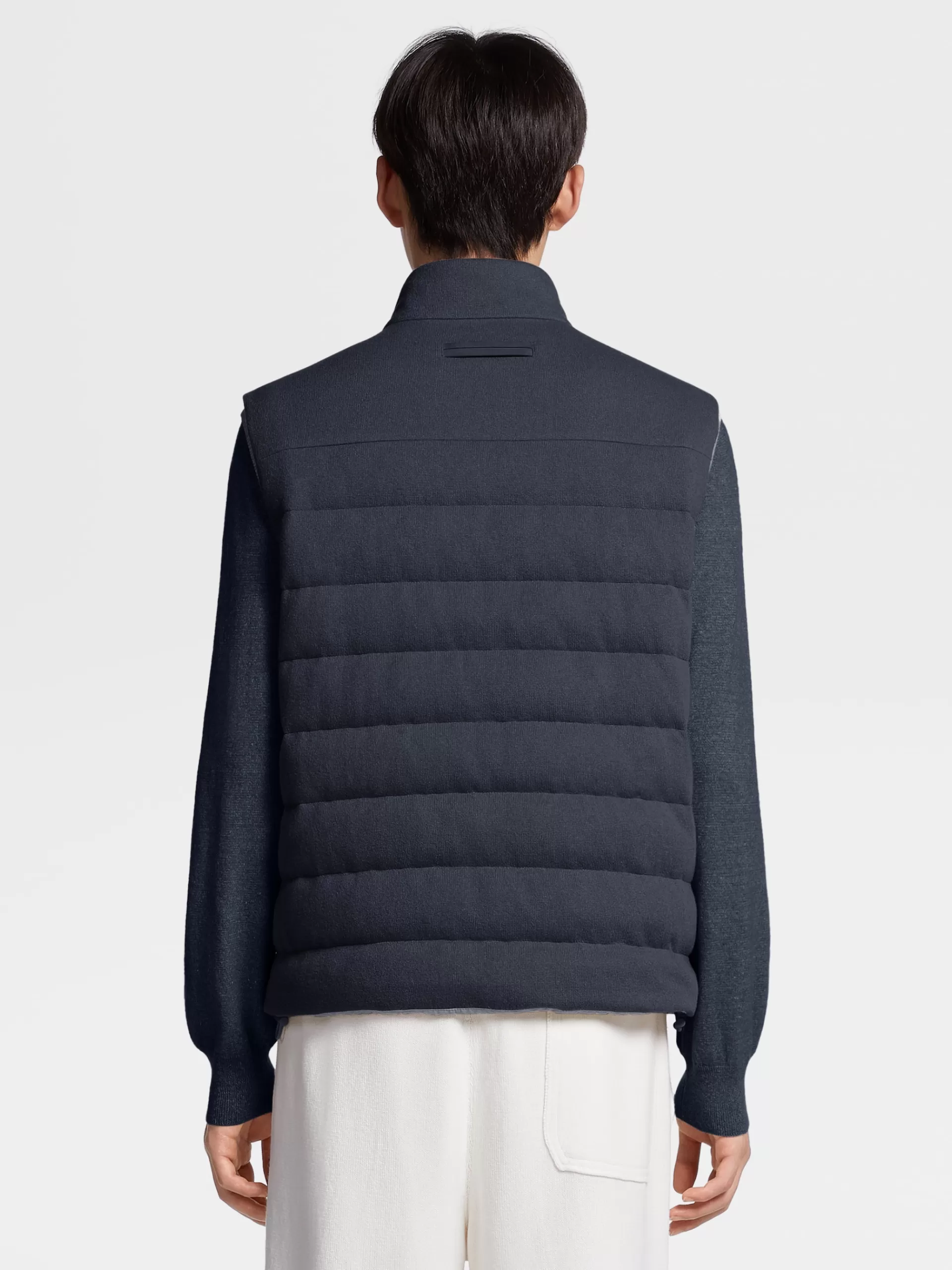 ZEGNA Blusoes E Casacos^Colete De Penas Oasi Cashmere Azul-Marinho