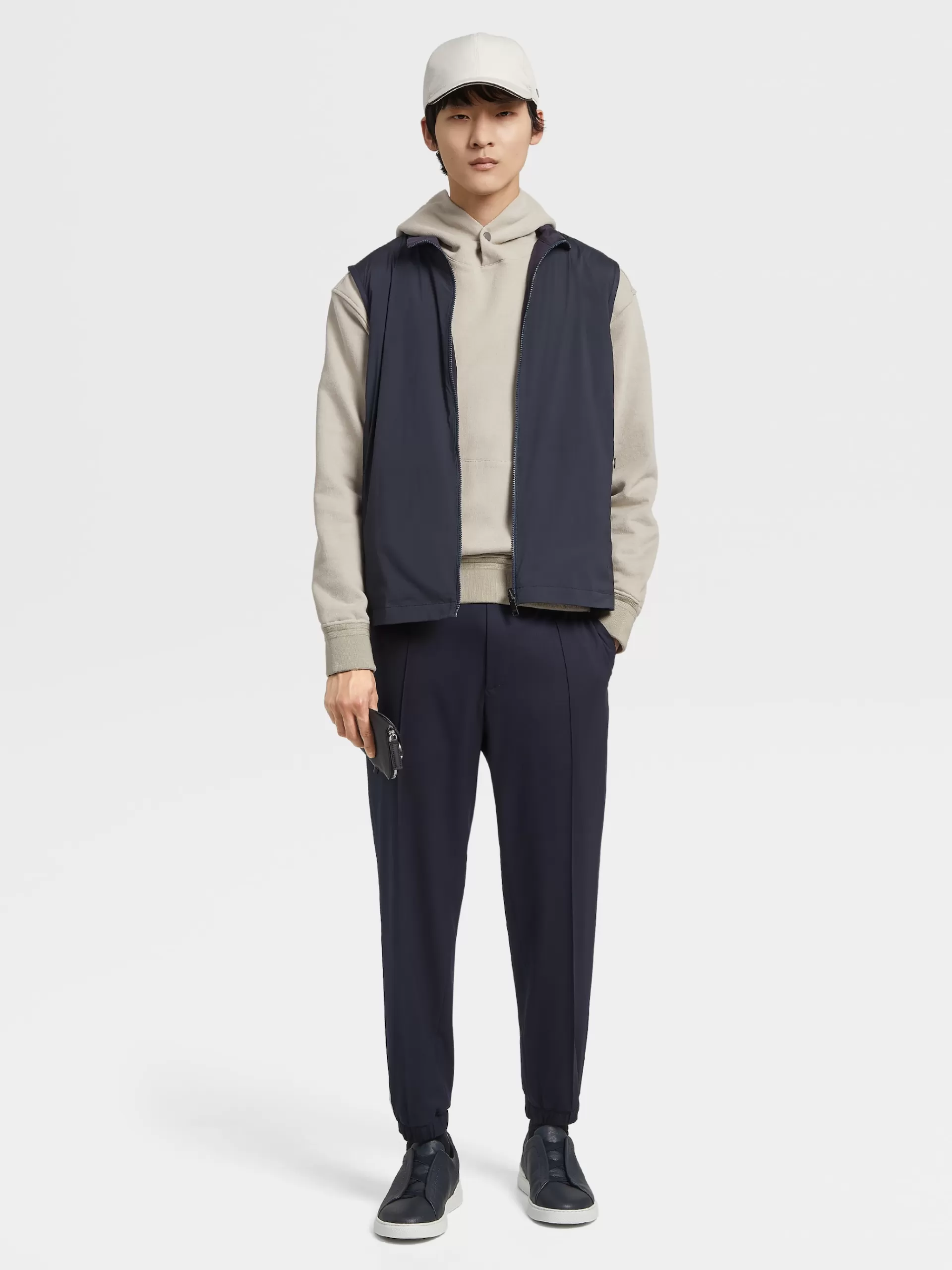 ZEGNA Blusoes E Casacos^Colete Techmerino™ Reversivel Azul-Marinho