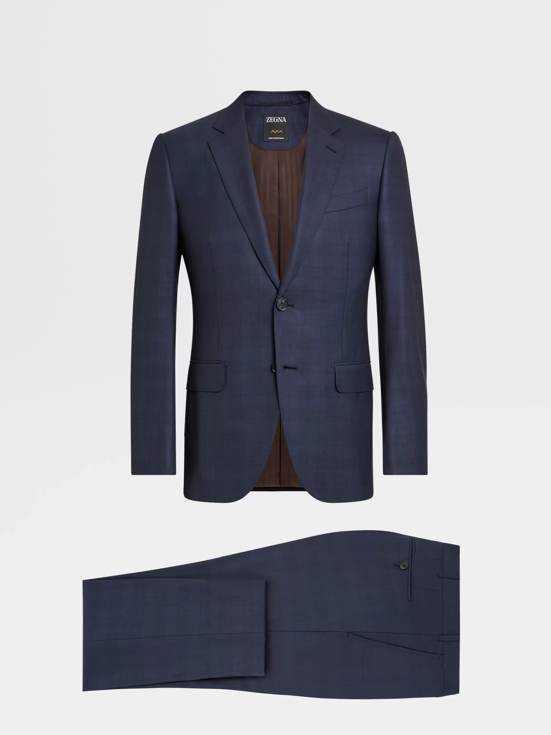 ZEGNA Fatos^Fato De La Centoventimila Principe De Gales Azul-Marinho