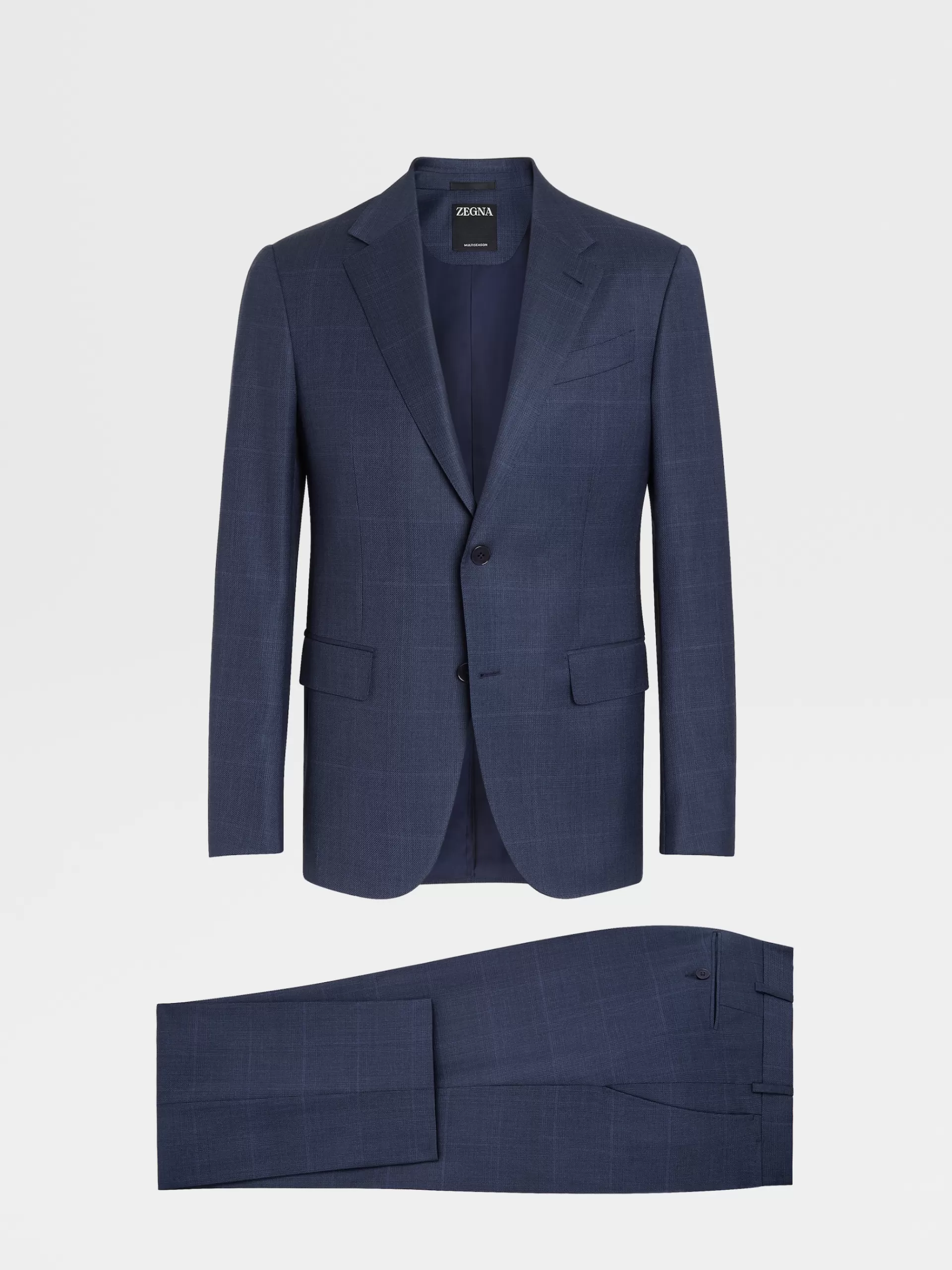 ZEGNA Fatos^Fato De La Natural Multiseason Principe De Gales Azul