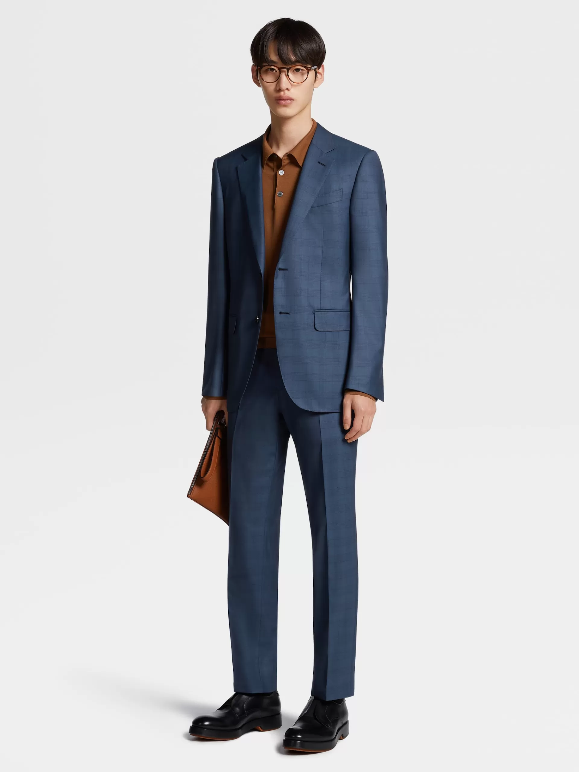 ZEGNA Fatos^Fato Em La Centoventimila Principe De Gales Azul