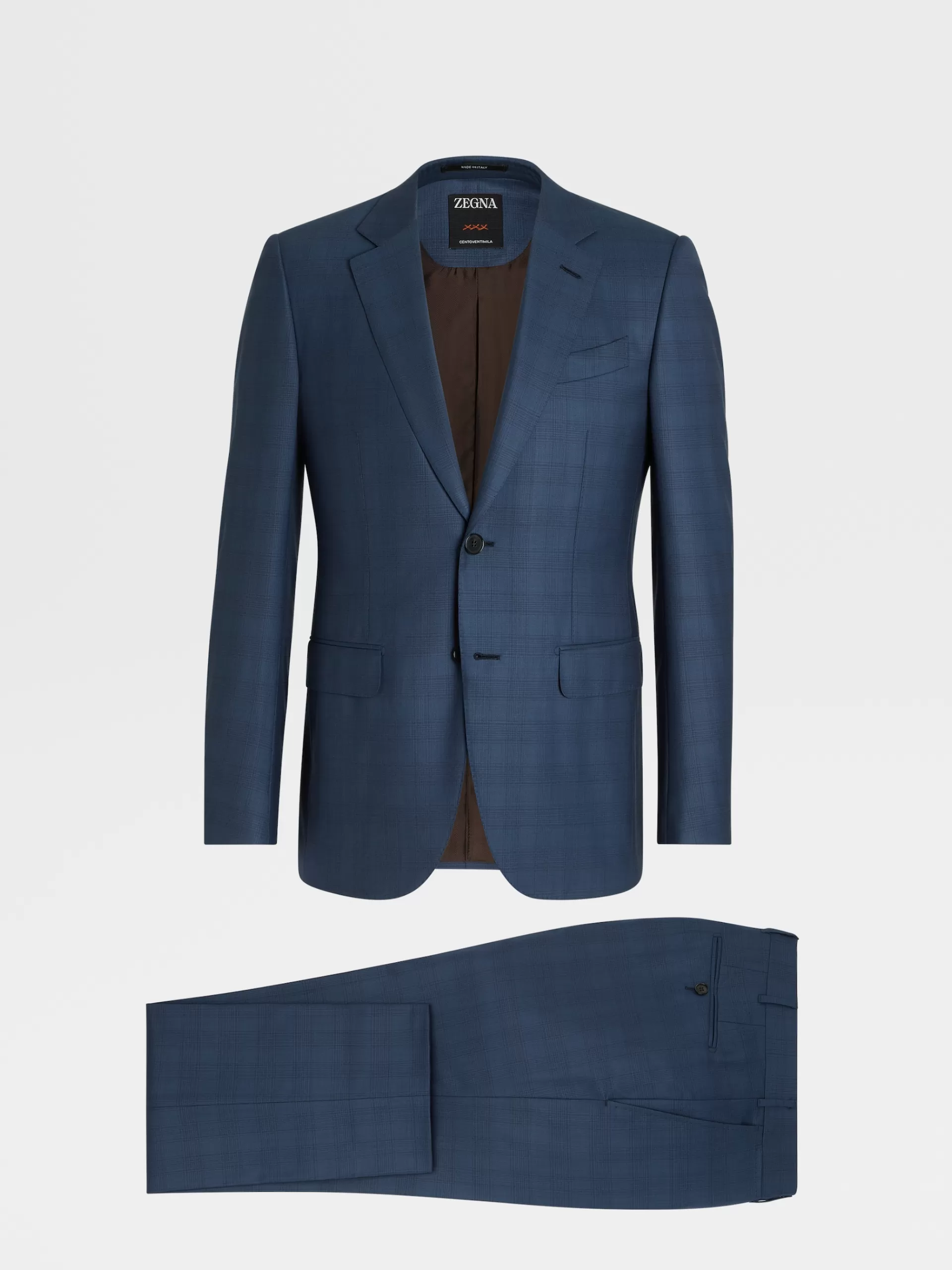ZEGNA Fatos^Fato Em La Centoventimila Principe De Gales Azul