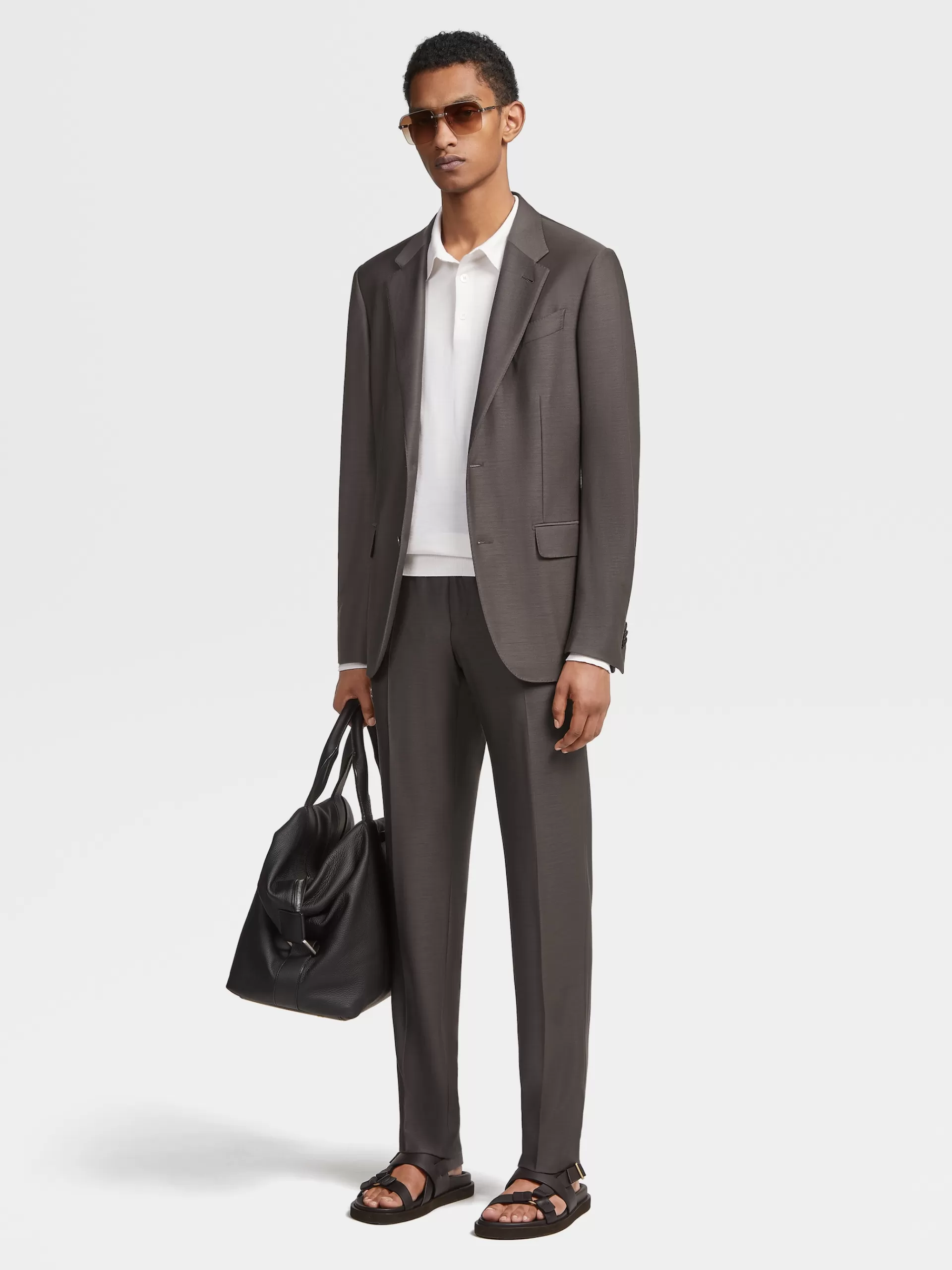 ZEGNA Fatos^Fato Em La High Performance™ Jersey Castanho