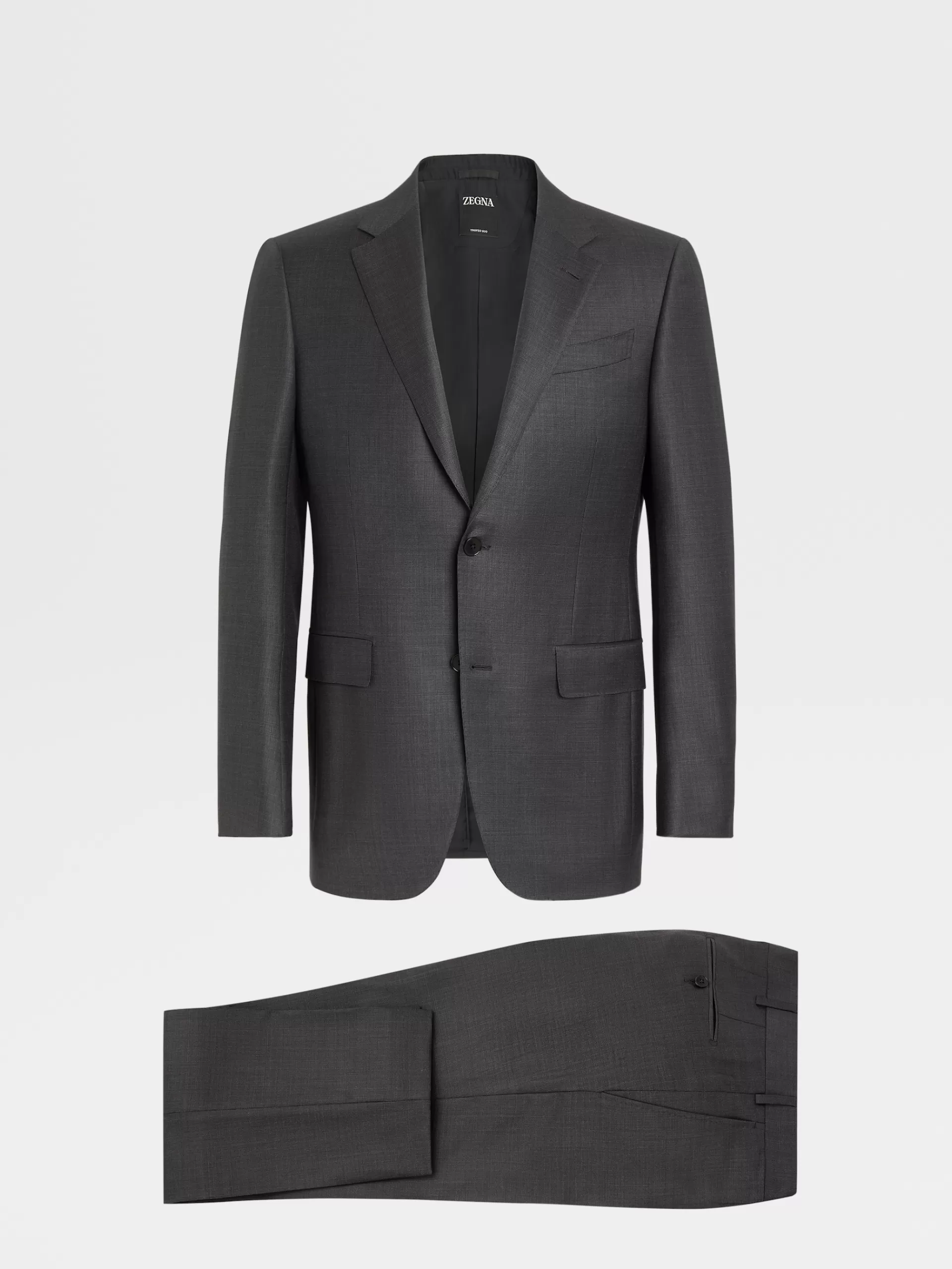 ZEGNA Fatos^Fato Em La Trofeo™ Cinza-Escuro Cinzento-Escuro