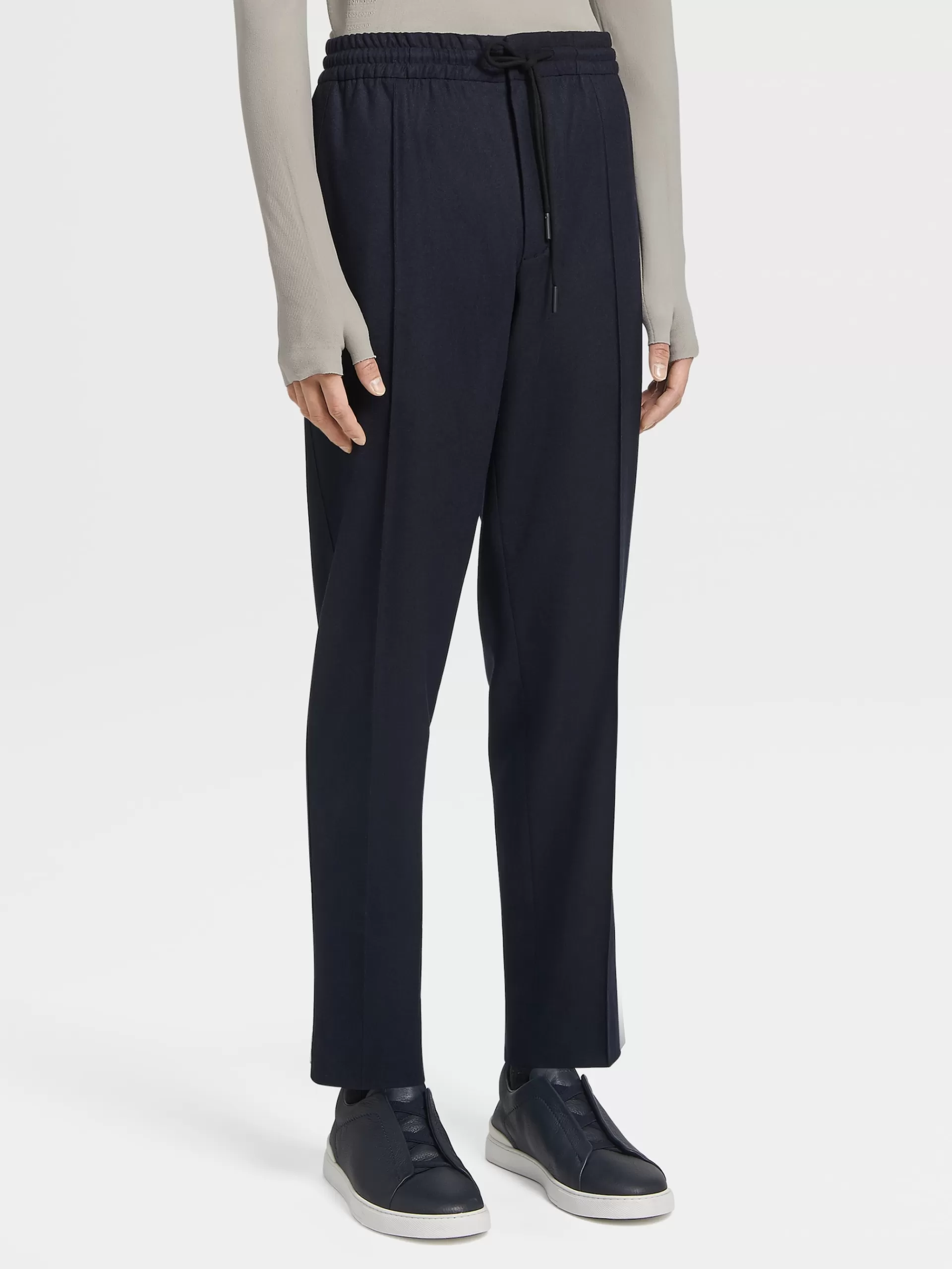 ZEGNA Calças Jogger^Joggers Em La 14Milmil14 No Tom Azul-Marinho