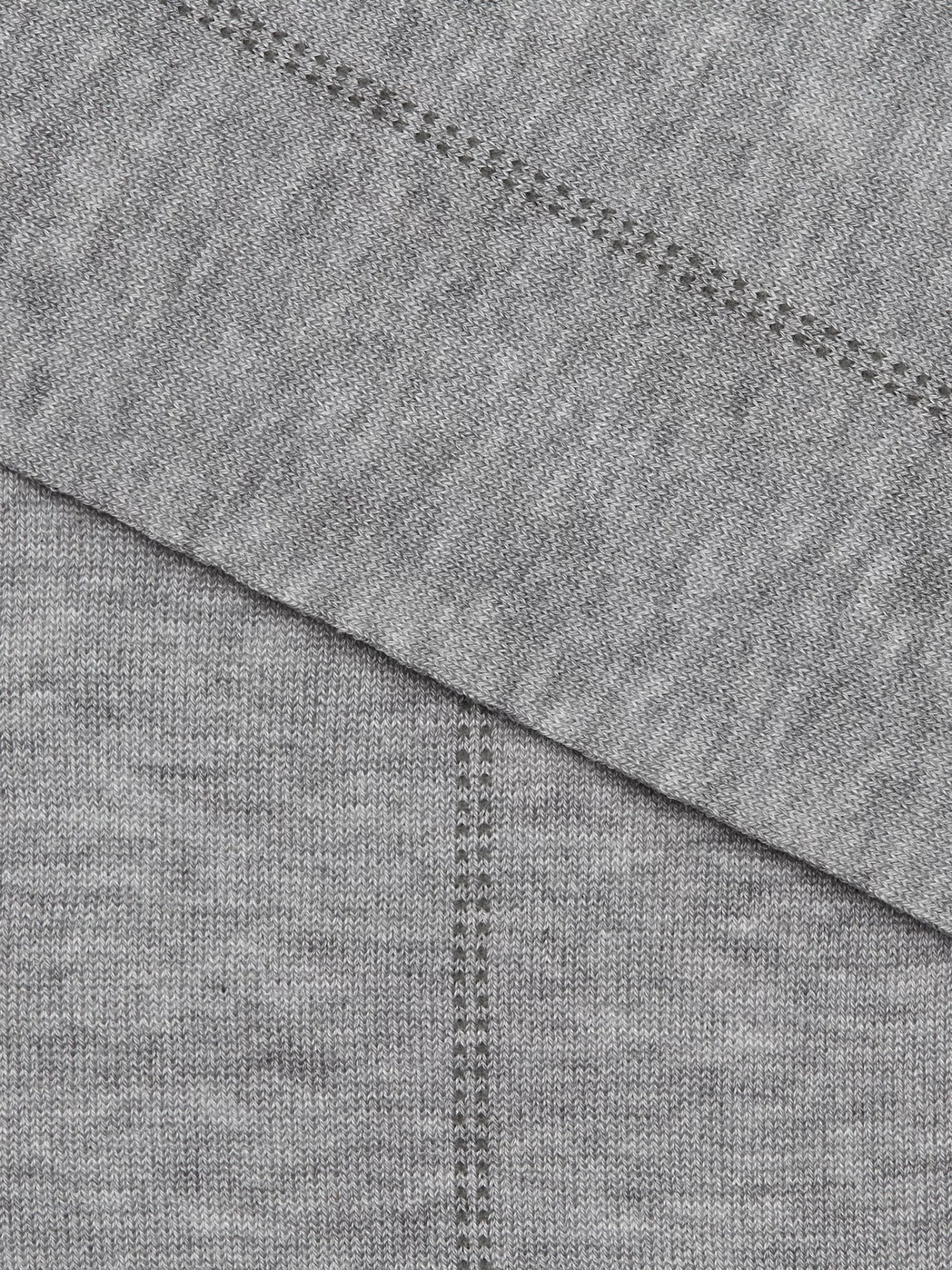 ZEGNA Roupa Interior E Meias^Meias De Cano Medio Baguette Em Mistura De Liocel Cinzentas-Claras Mescladas Cinzento-Claro Mesclado
