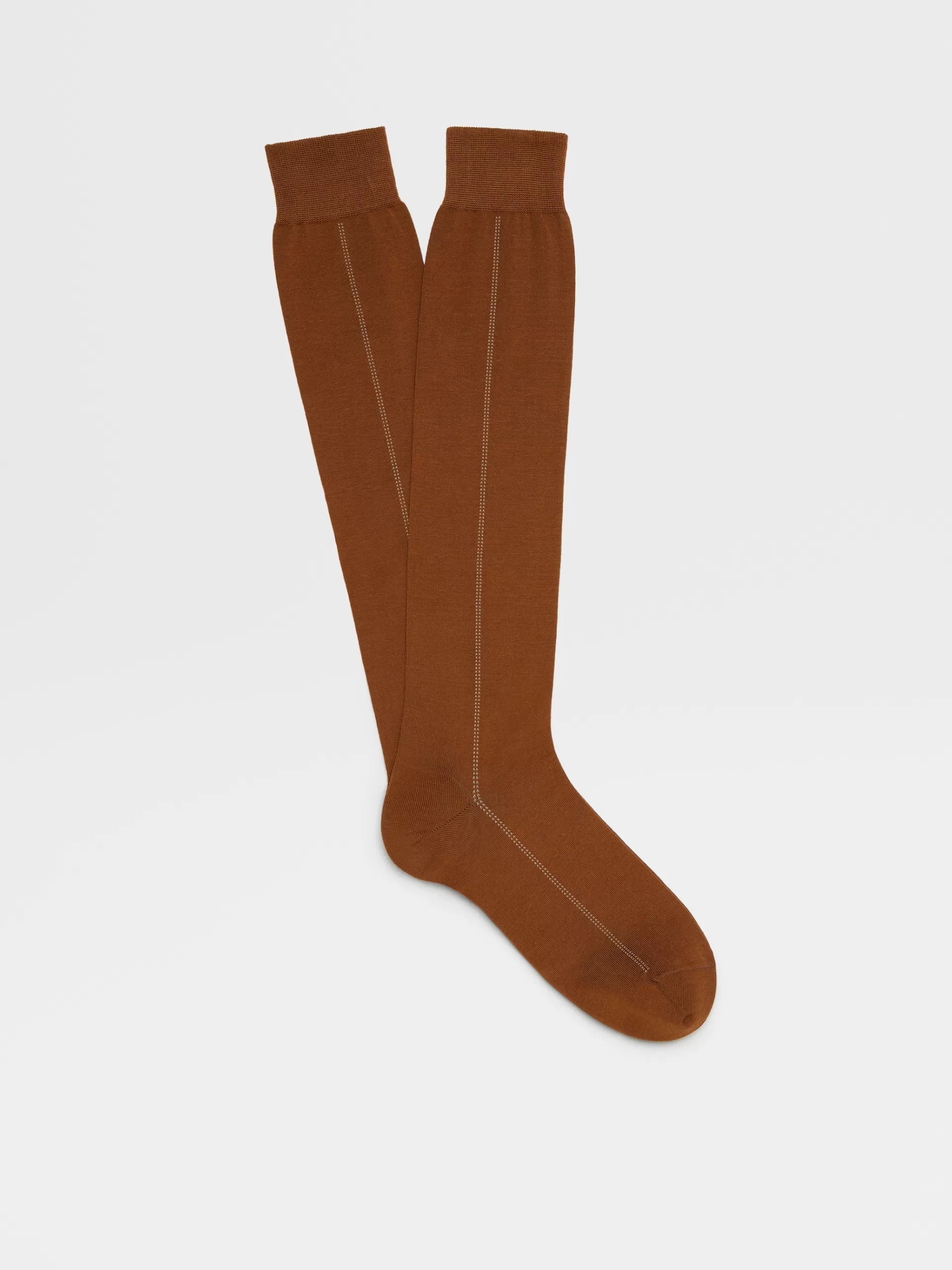 ZEGNA Roupa Interior E Meias^Meias De Cano Medio Baguette Em Mistura De Liocel Cor Vicunha
