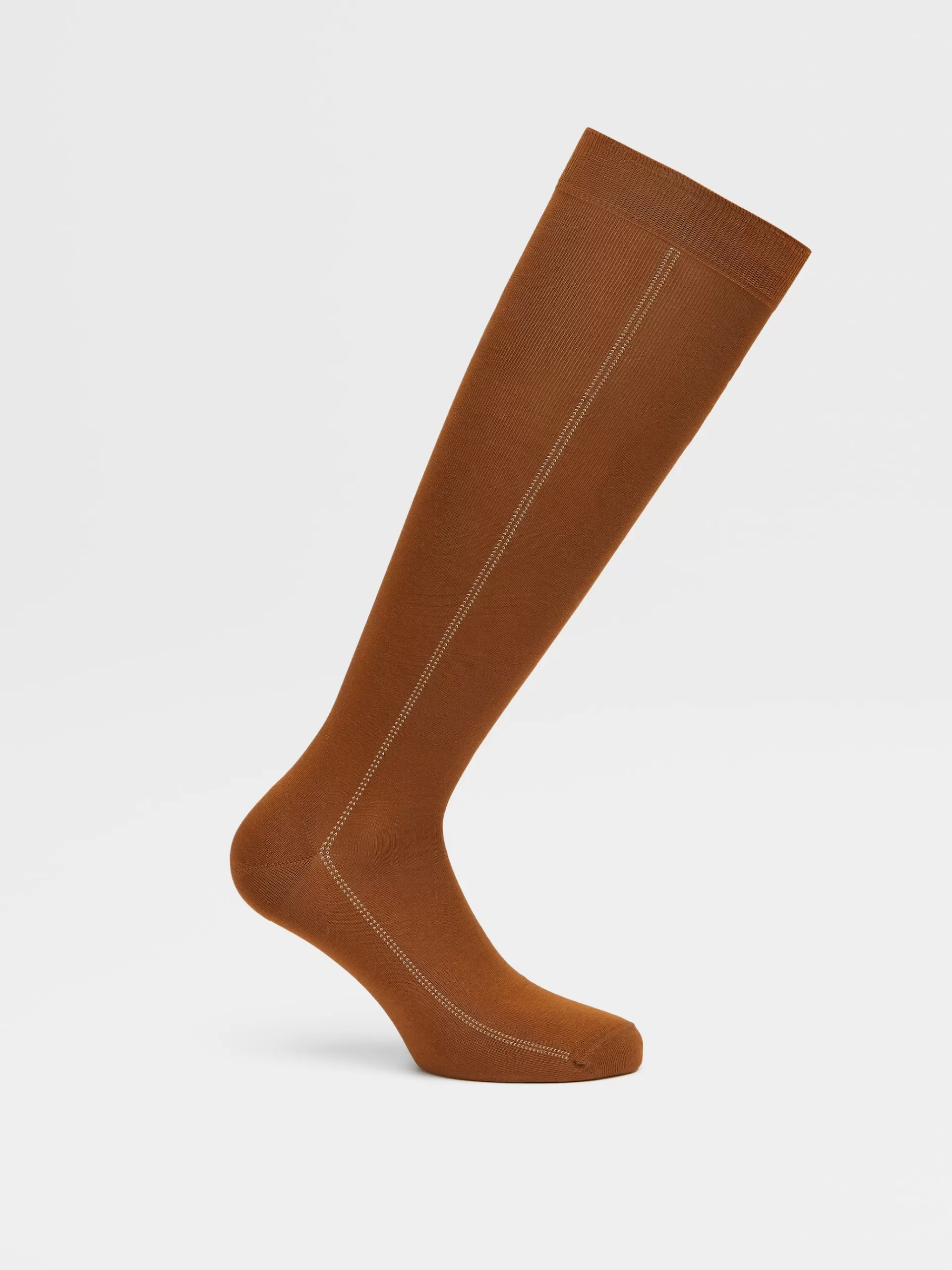 ZEGNA Roupa Interior E Meias^Meias De Cano Medio Baguette Em Mistura De Liocel Cor Vicunha
