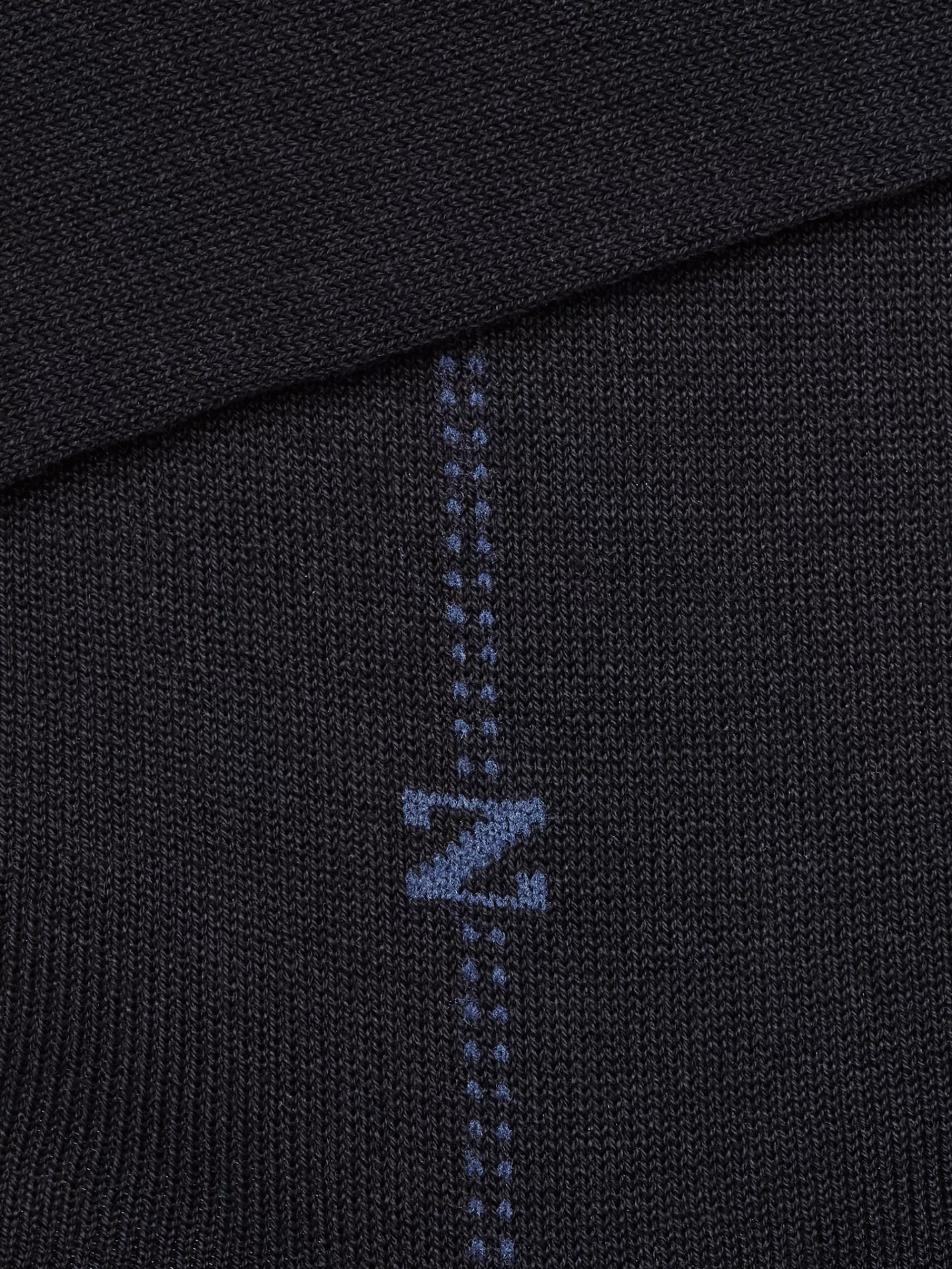 ZEGNA Roupa Interior E Meias^Meias De Cano Medio Baguette No Tom Azul-Marinho