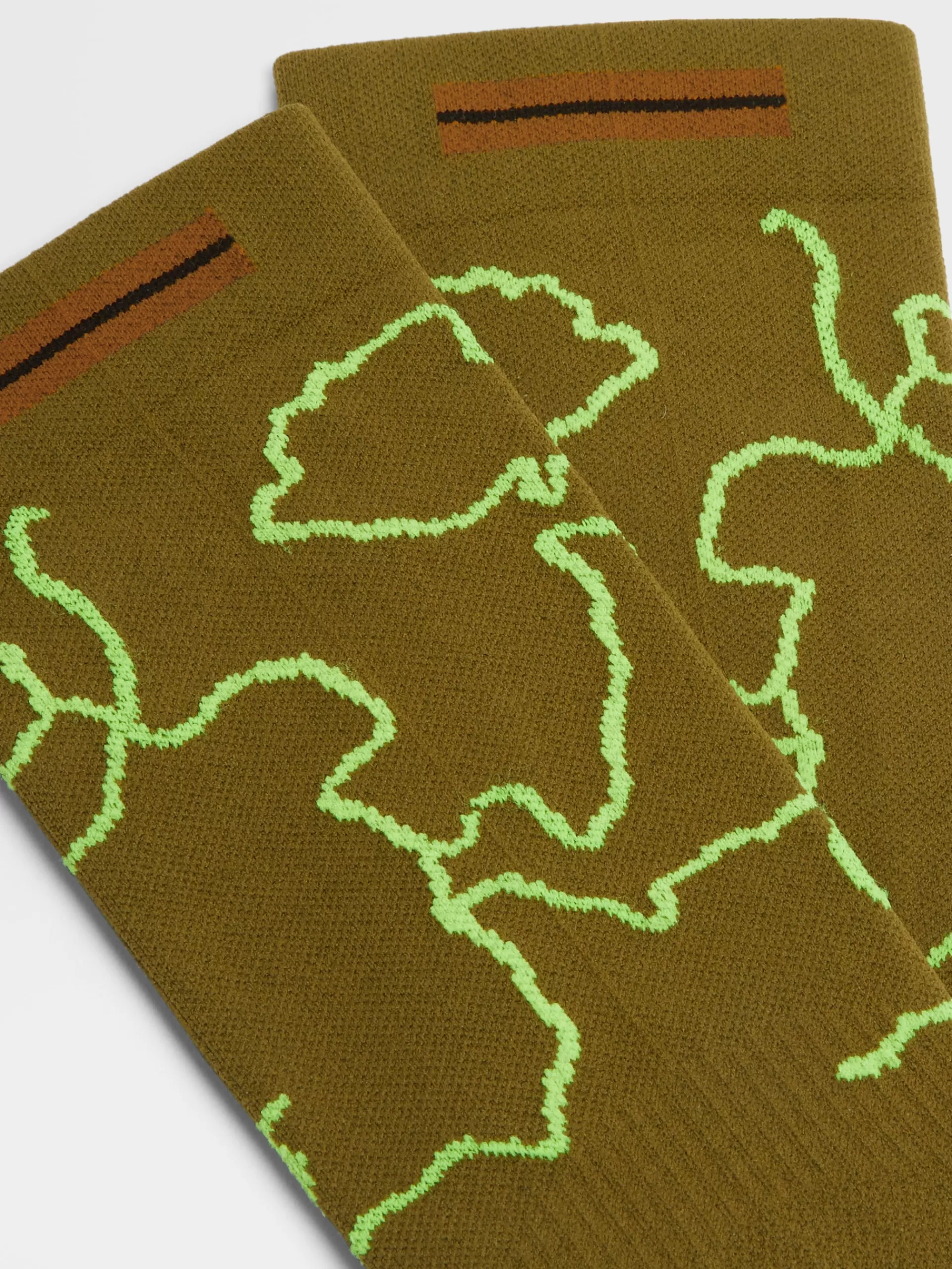 ZEGNA Roupa Interior E Meias^Meias De Cano Medio Em Tecido Tecnico X Norda™ Verde-Azeitona