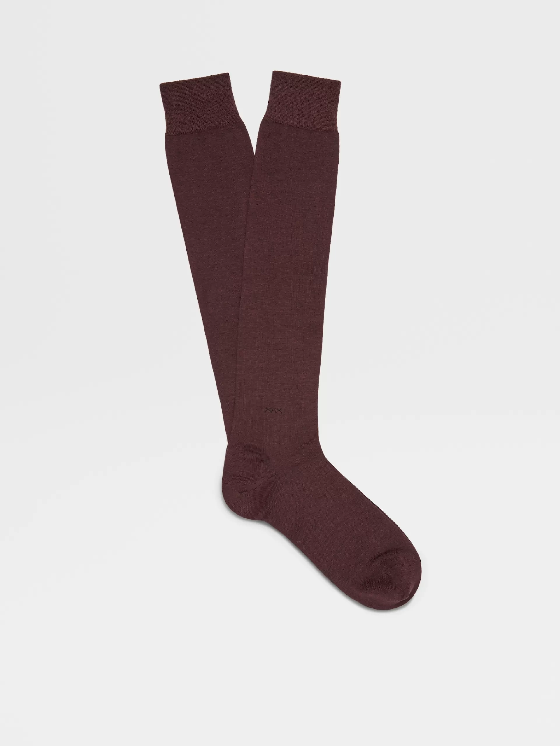 ZEGNA Roupa Interior E Meias^Meias De Cano Medio Everyday Triple X Em Mistura De Liocel Bordo