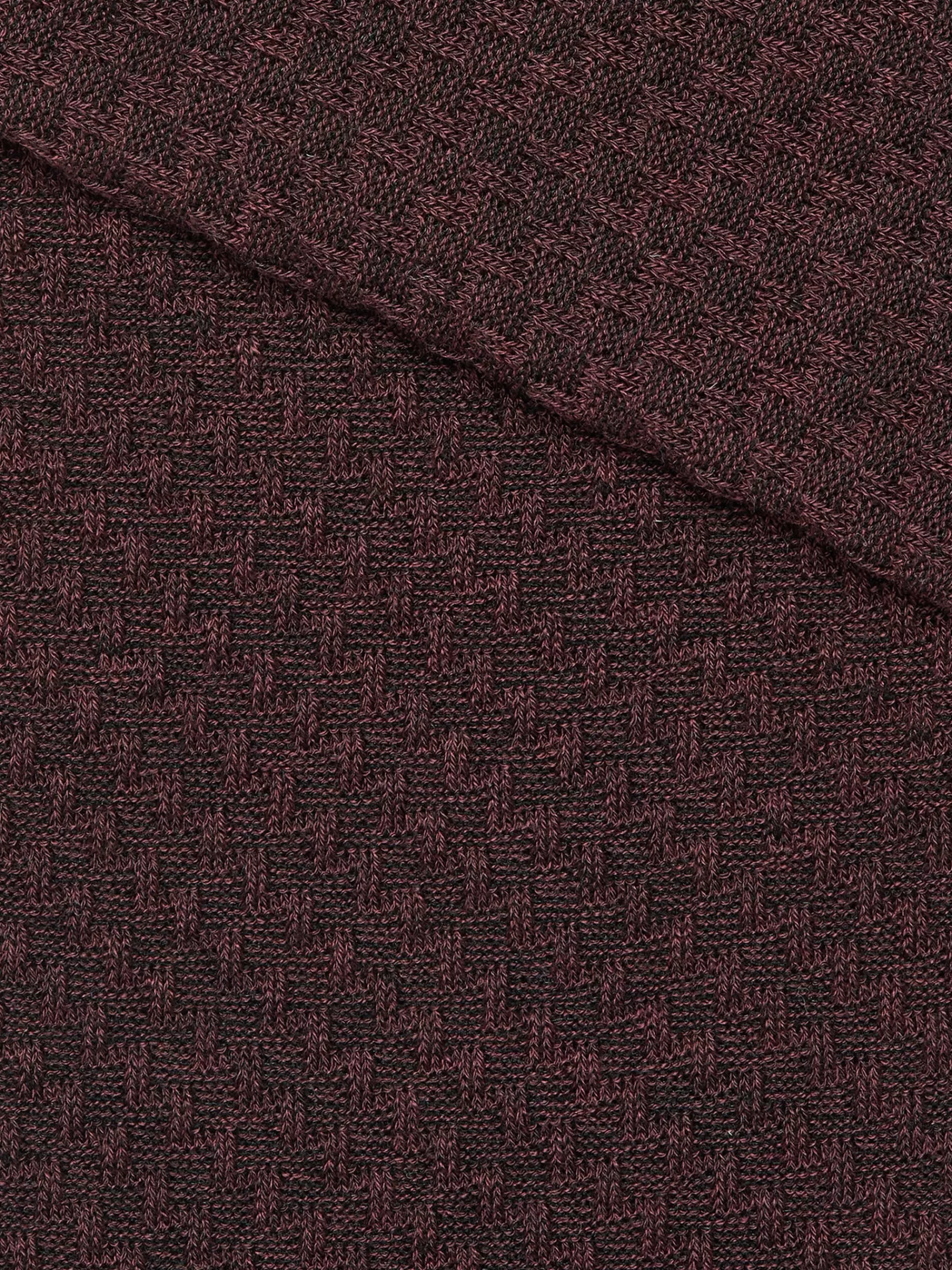 ZEGNA Roupa Interior E Meias^Meias De Cano Medio Texturizadas Em Mistura De Liocel Bordo