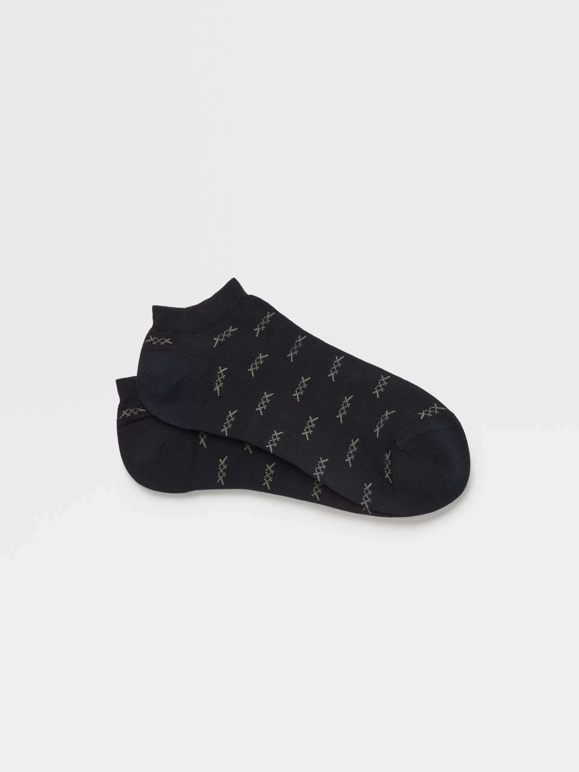ZEGNA Roupa Interior E Meias^Meias Desportivas Iconic Triple X Em Mistura De Algodao Azul-Noite
