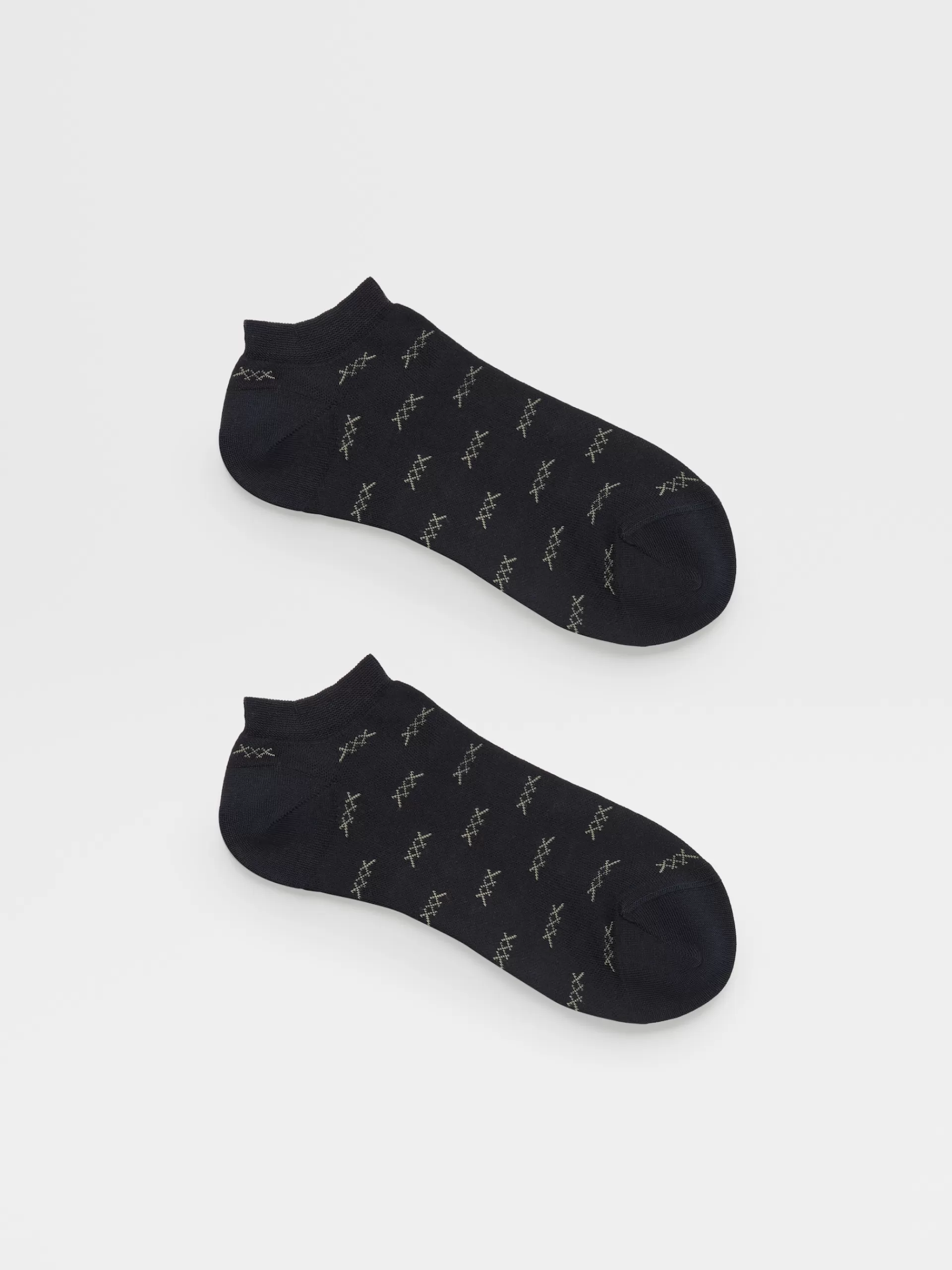 ZEGNA Roupa Interior E Meias^Meias Desportivas Iconic Triple X Em Mistura De Algodao Azul-Noite
