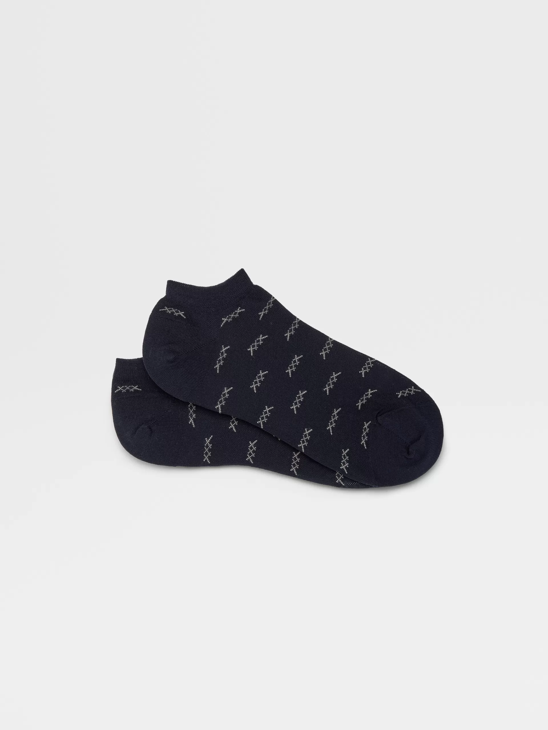 ZEGNA Roupa Interior E Meias^Meias Desportivas Iconic Triple X No Tom Azul-Marinho