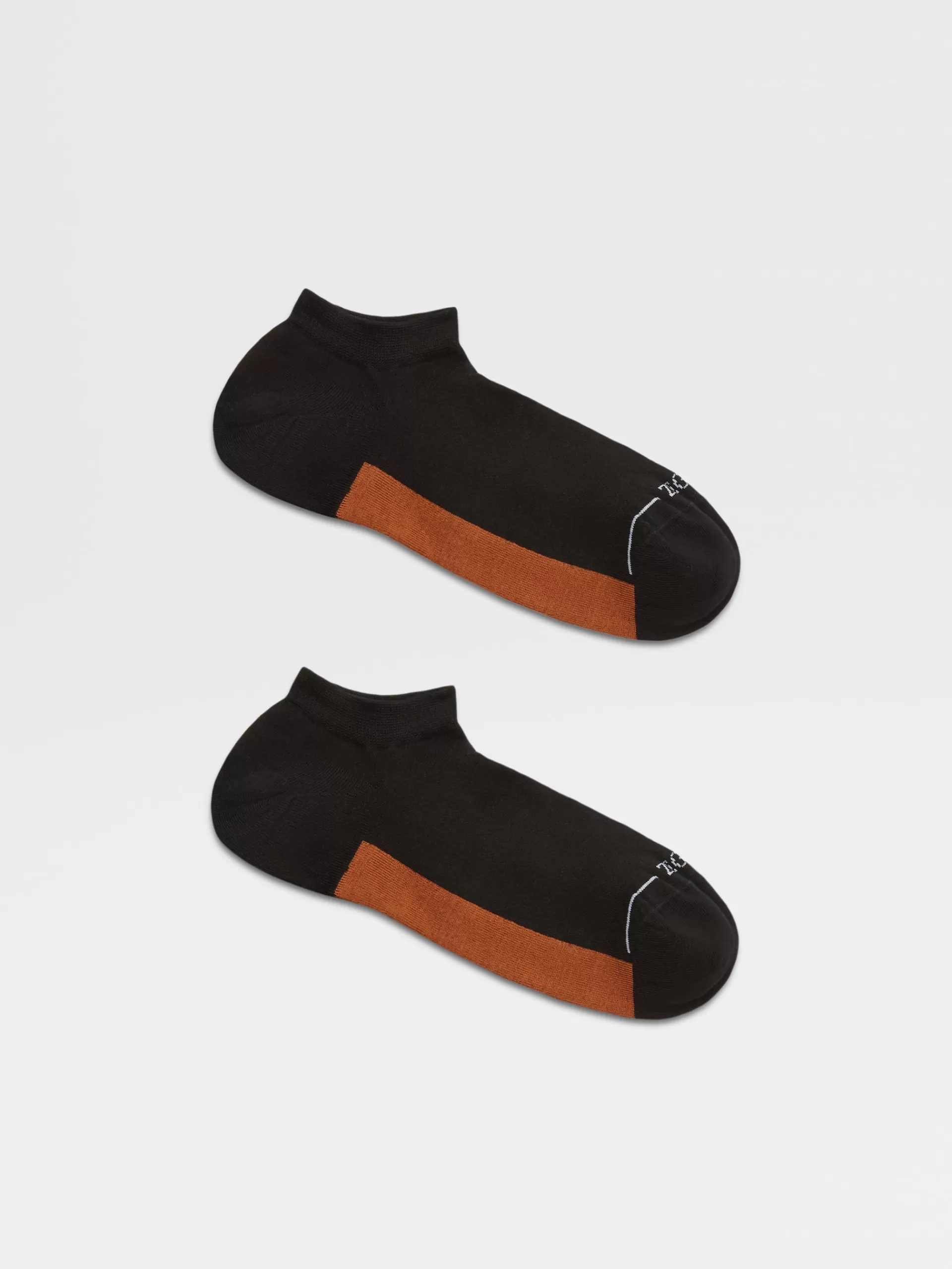 ZEGNA Roupa Interior E Meias^Meias Desportivas 232 Road Brand Mark Em Liocel Tecnico Pretas Preto