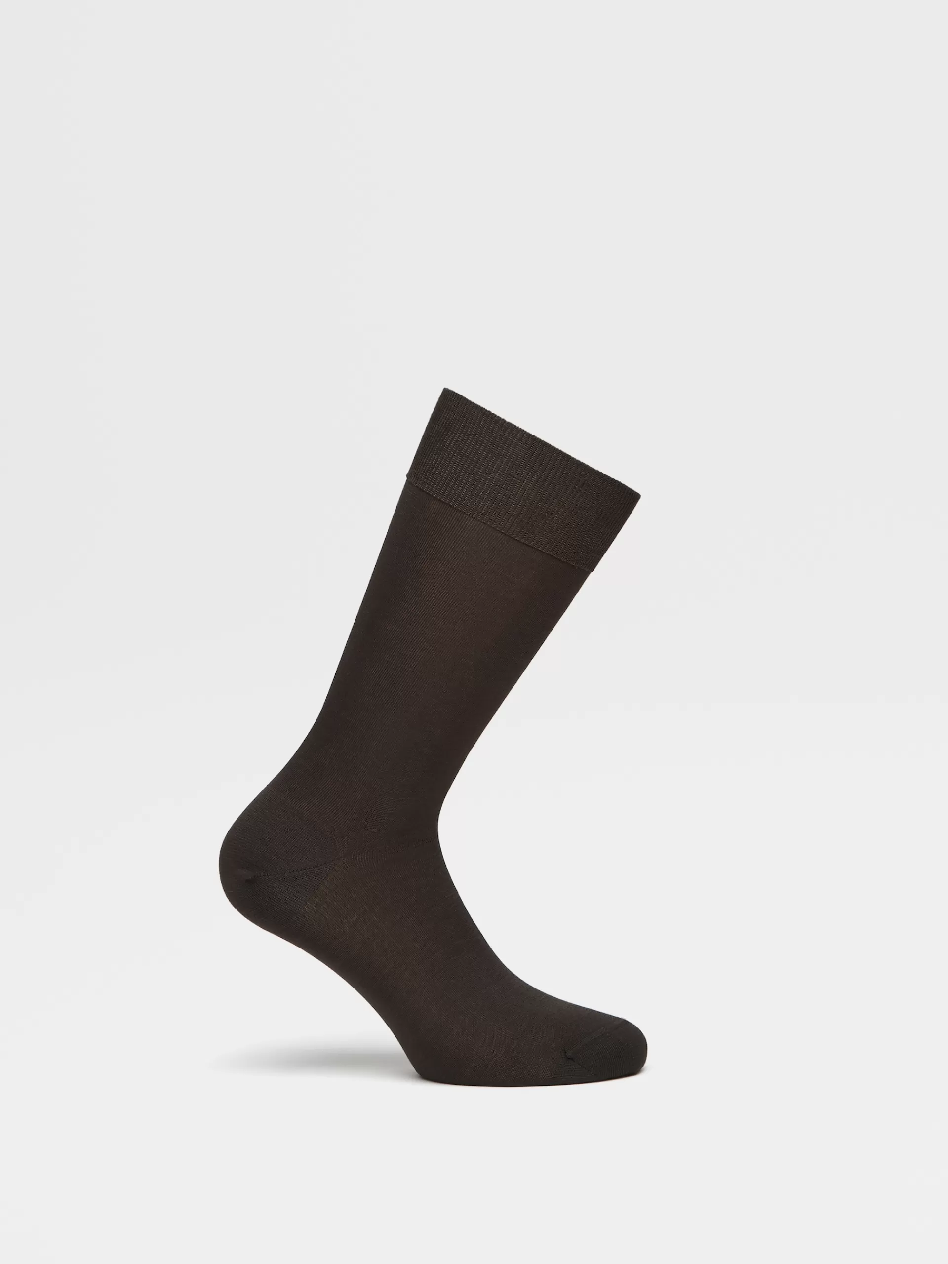 ZEGNA Roupa Interior E Meias^Meias Em Algodao Cinzento-Escuro