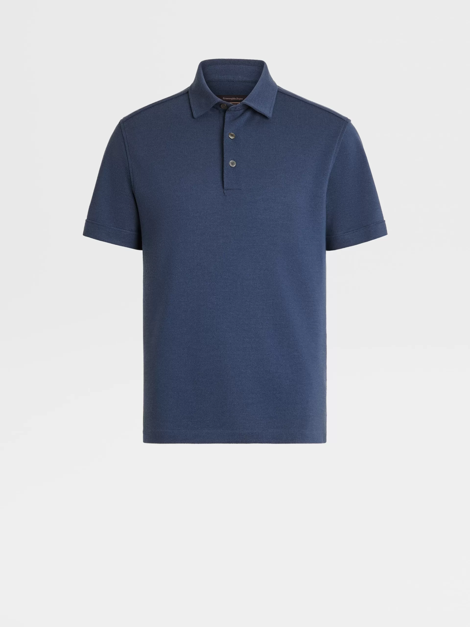 ZEGNA Polos^Polo De Manga Curta Em Jersei De La 12Milmil12 Azul Avio