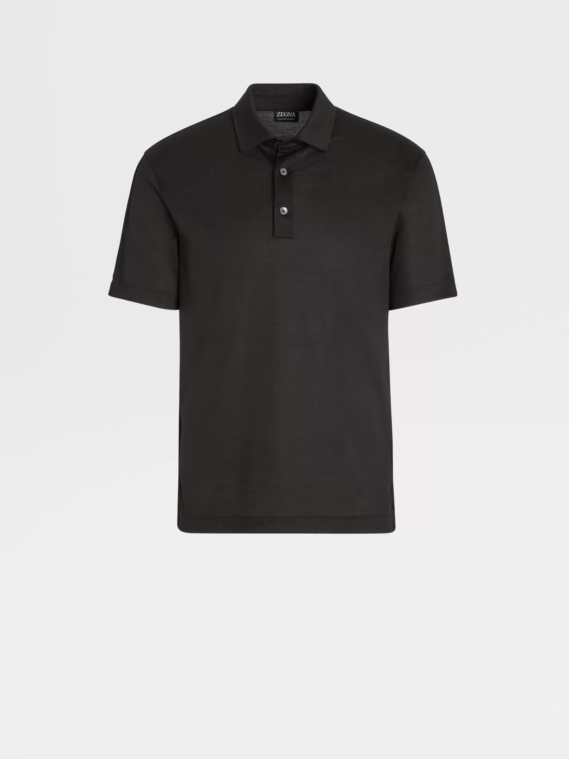 ZEGNA Polos^Polo De Manga Curta Em La High Performance™ Preto