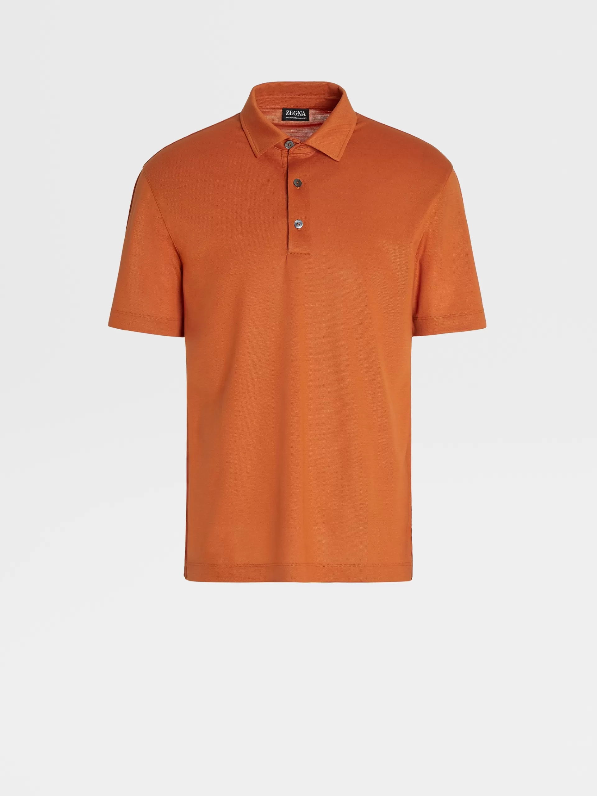 ZEGNA Polos^Polo De Manga Curta Em La High Performance™ Laranja