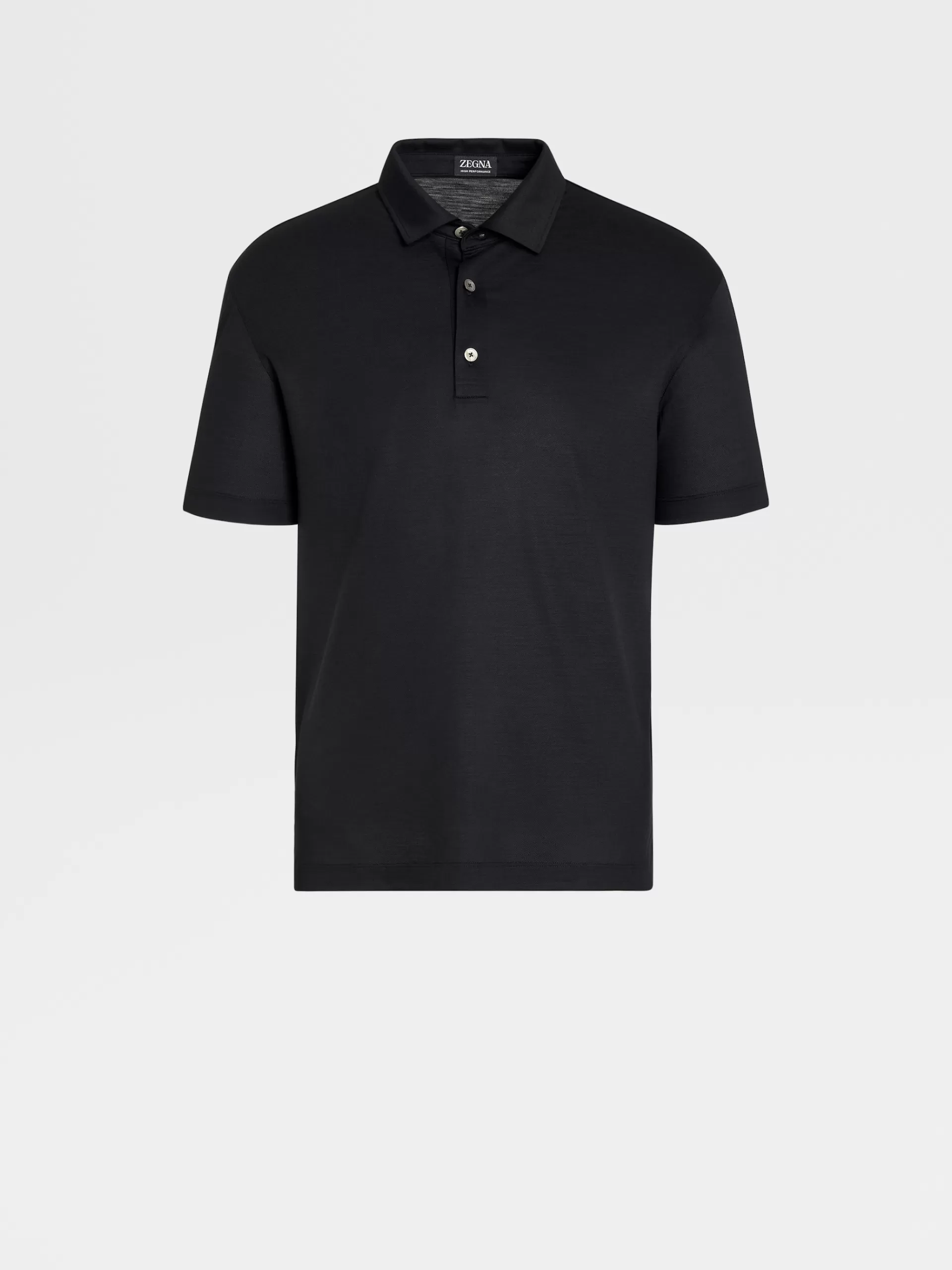 ZEGNA Polos^Polo De Manga Curta Em La High Performance™ Azul-Marinho