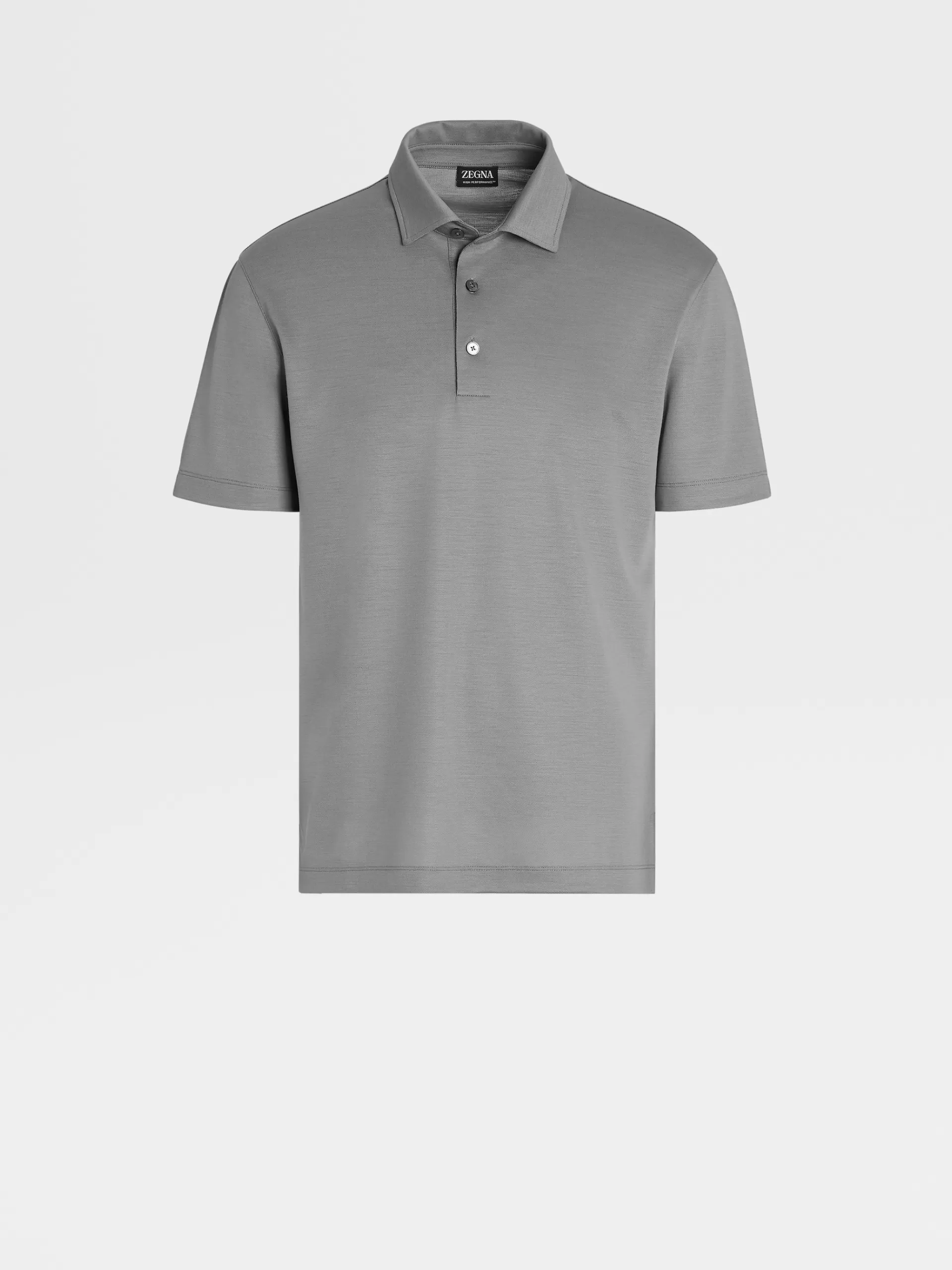 ZEGNA Polos^Polo De Manga Curta Em La High Performance™ Cinzento