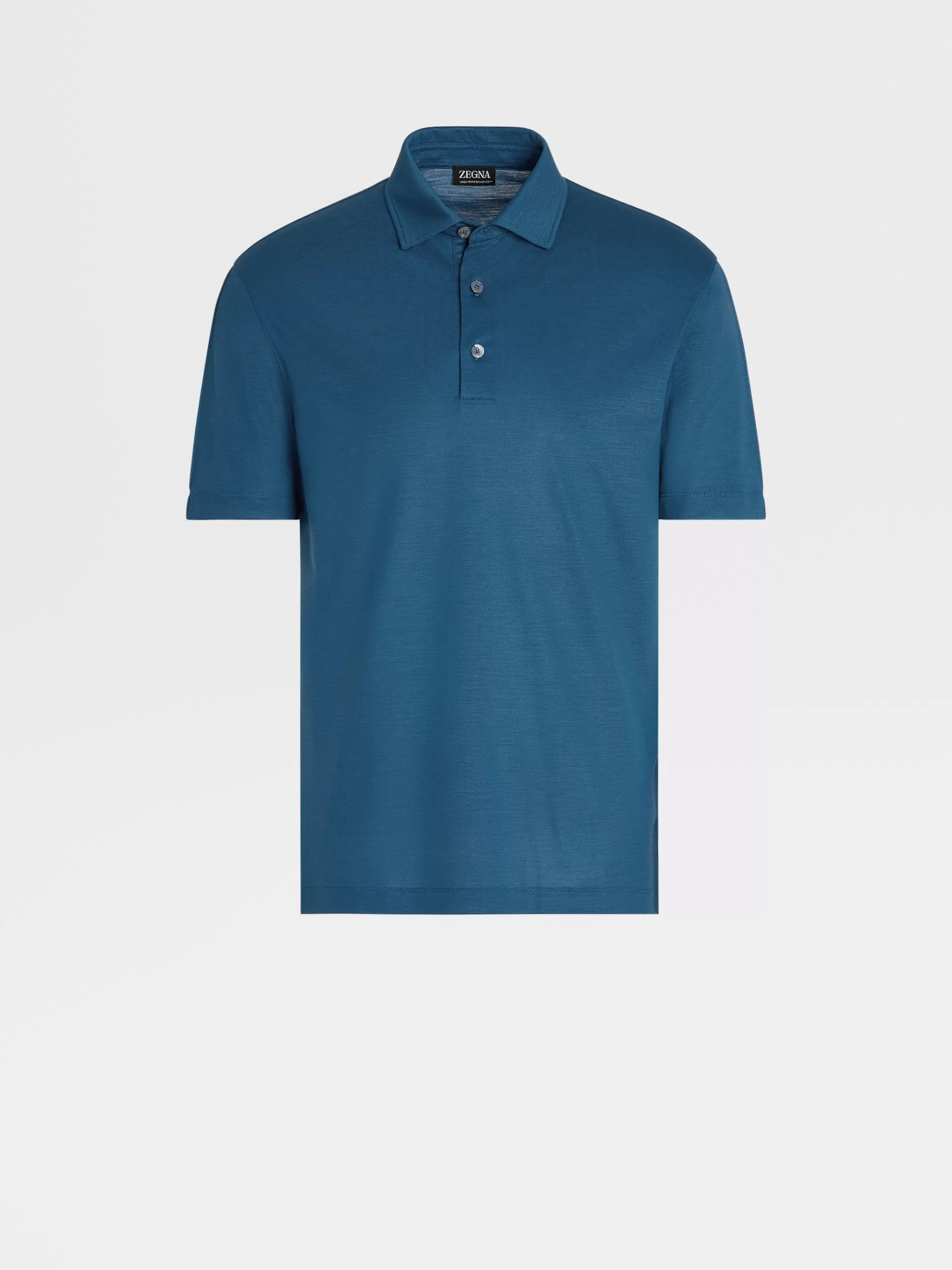 ZEGNA Polos^Polo De Manga Curta Em La High Performance™ Azul-Avio