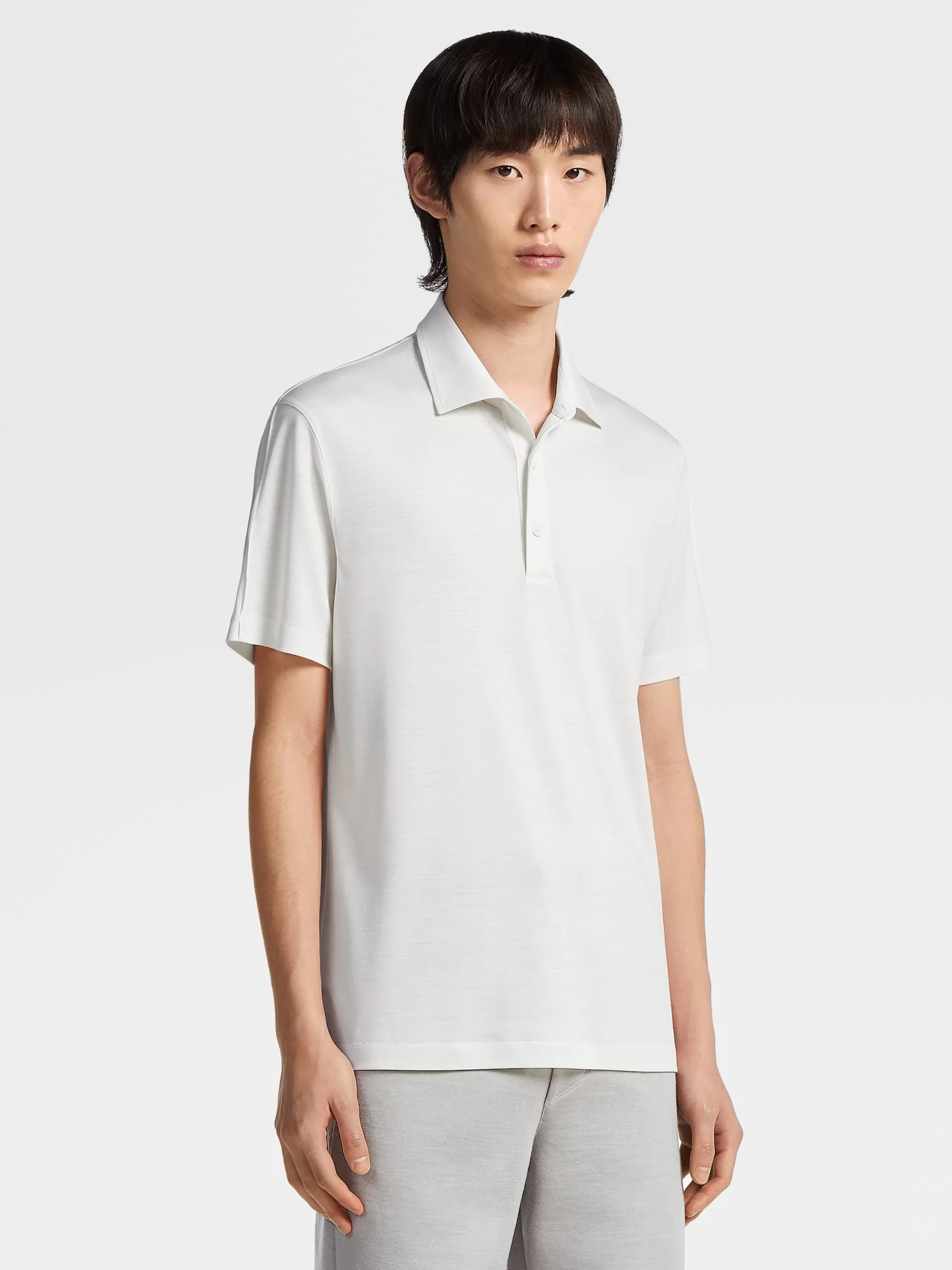 ZEGNA Polos^Polo De Manga Curta Em La High Performance™ Branco