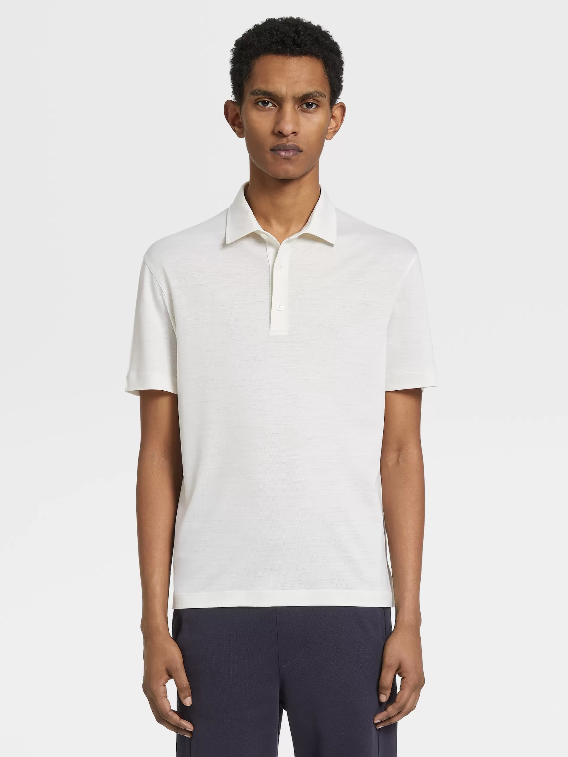 ZEGNA Polos^Polo De Manga Curta Em La High Performance™ Branco