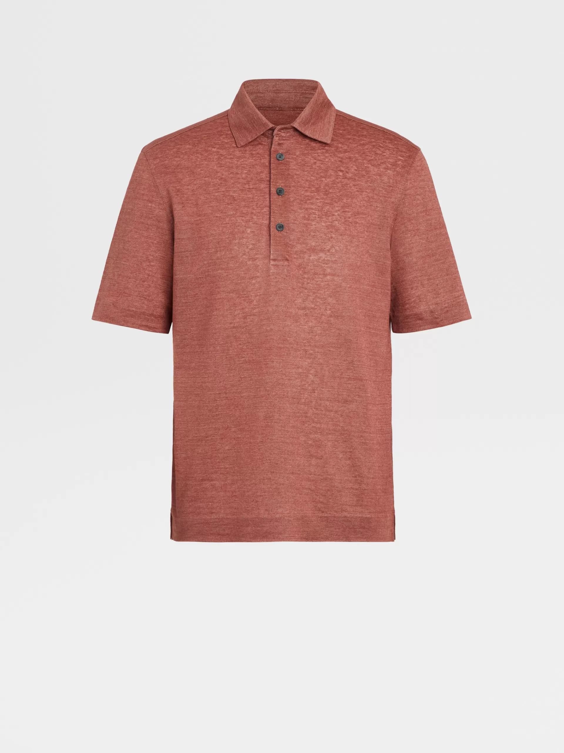 ZEGNA Polos^Polo Em Linho Rosa-Velho