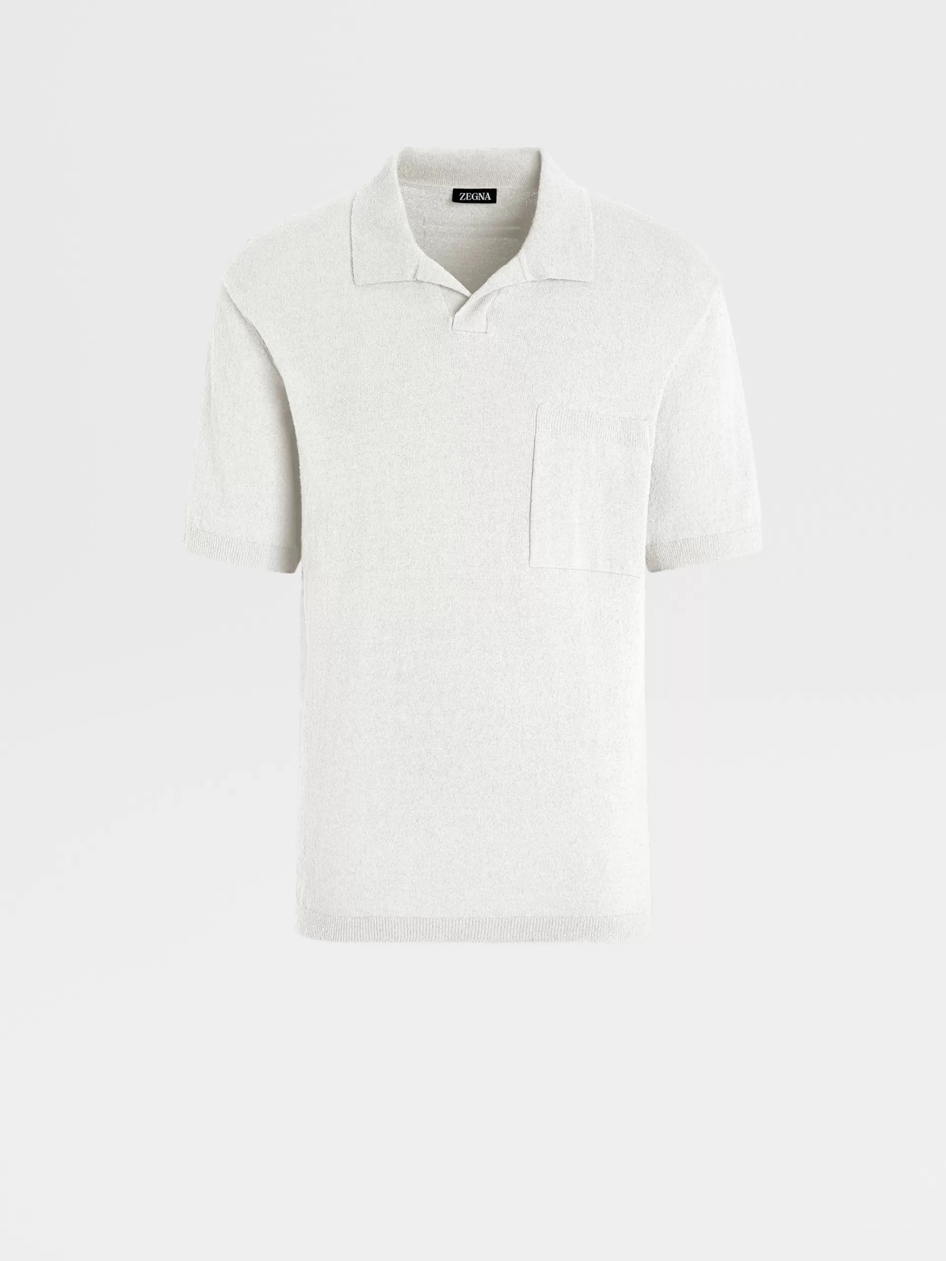 ZEGNA Polos^Polo Em Mistura De Algodao Branco