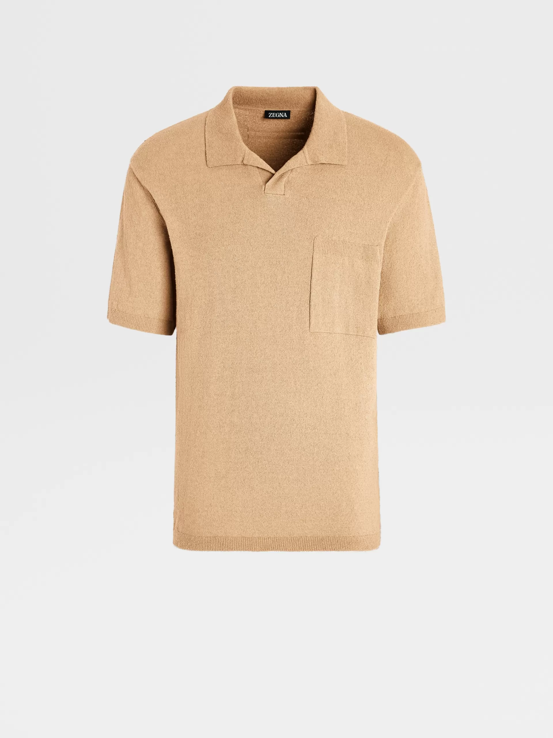ZEGNA Polos^Polo Em Mistura De Algodao Cor De Pessego