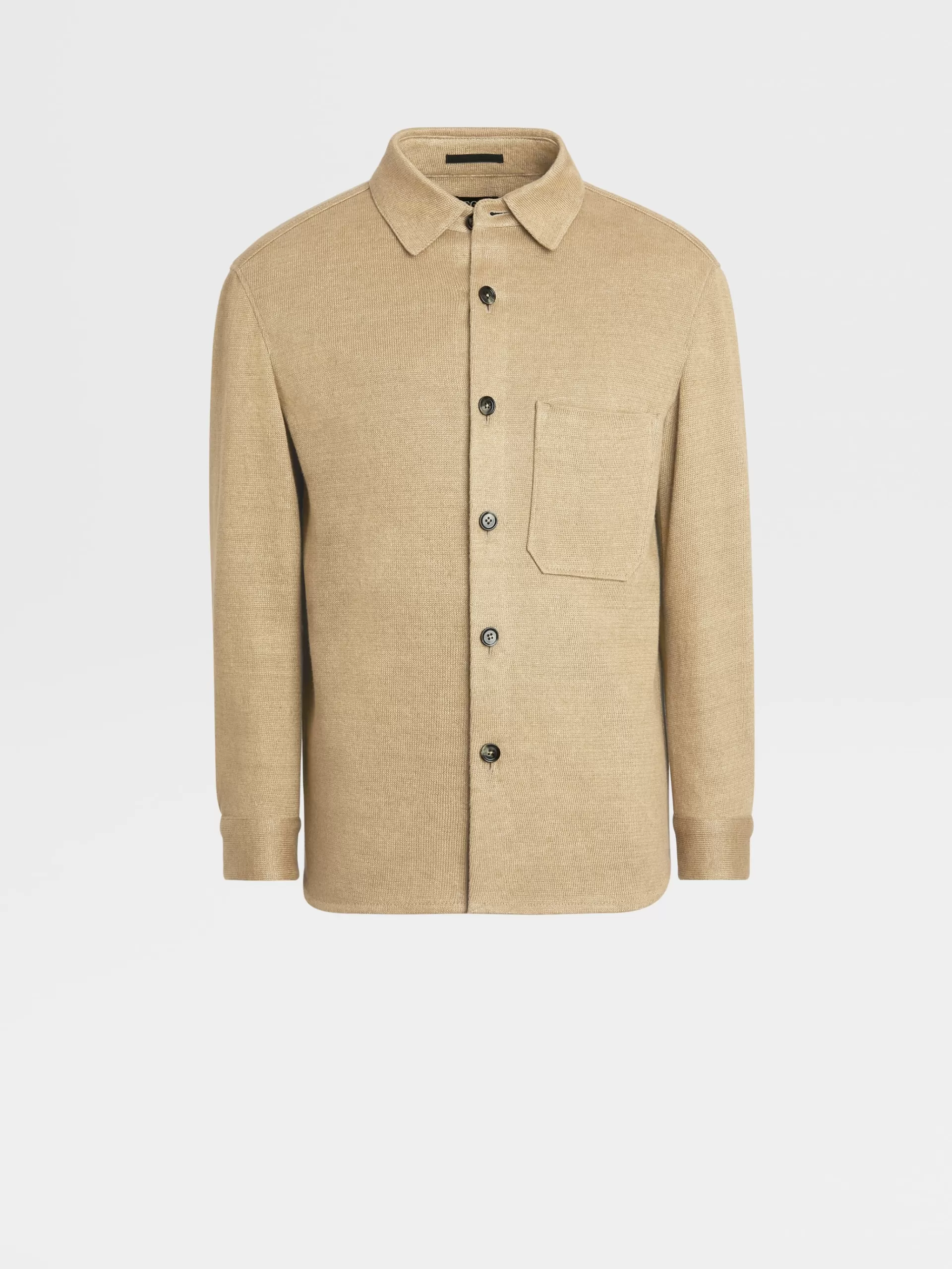 ZEGNA Sobrecamisas E Casacos Chore^Sobrecamisa Bege-Clara Em Linho Puro Bege-Claro