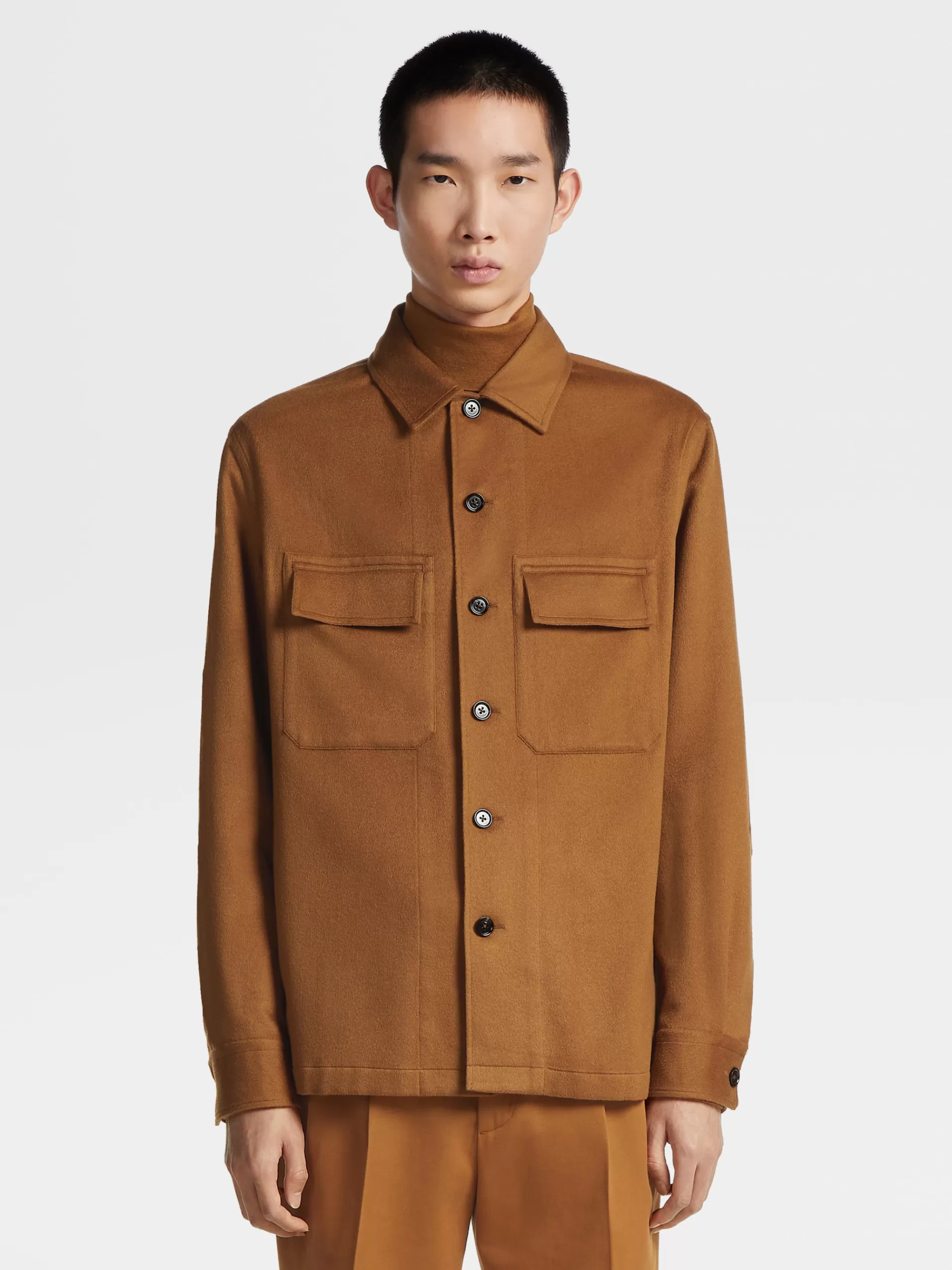 ZEGNA Sobrecamisas E Casacos Chore^Sobrecamisa Em Oasi Cashmere Foliage