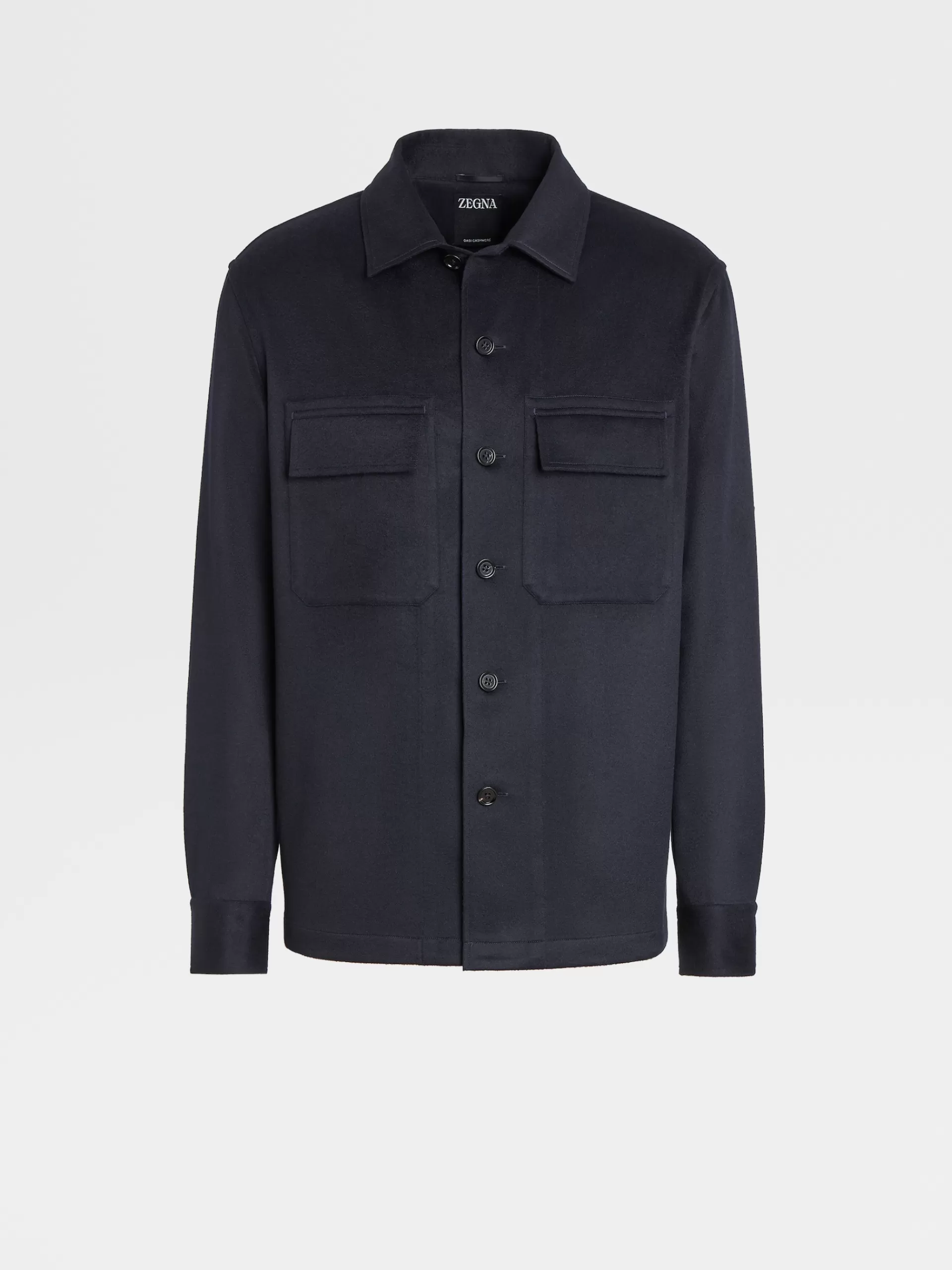 ZEGNA Sobrecamisas E Casacos Chore^Sobrecamisa Em Oasi Cashmere No Tom Azul-Marinho