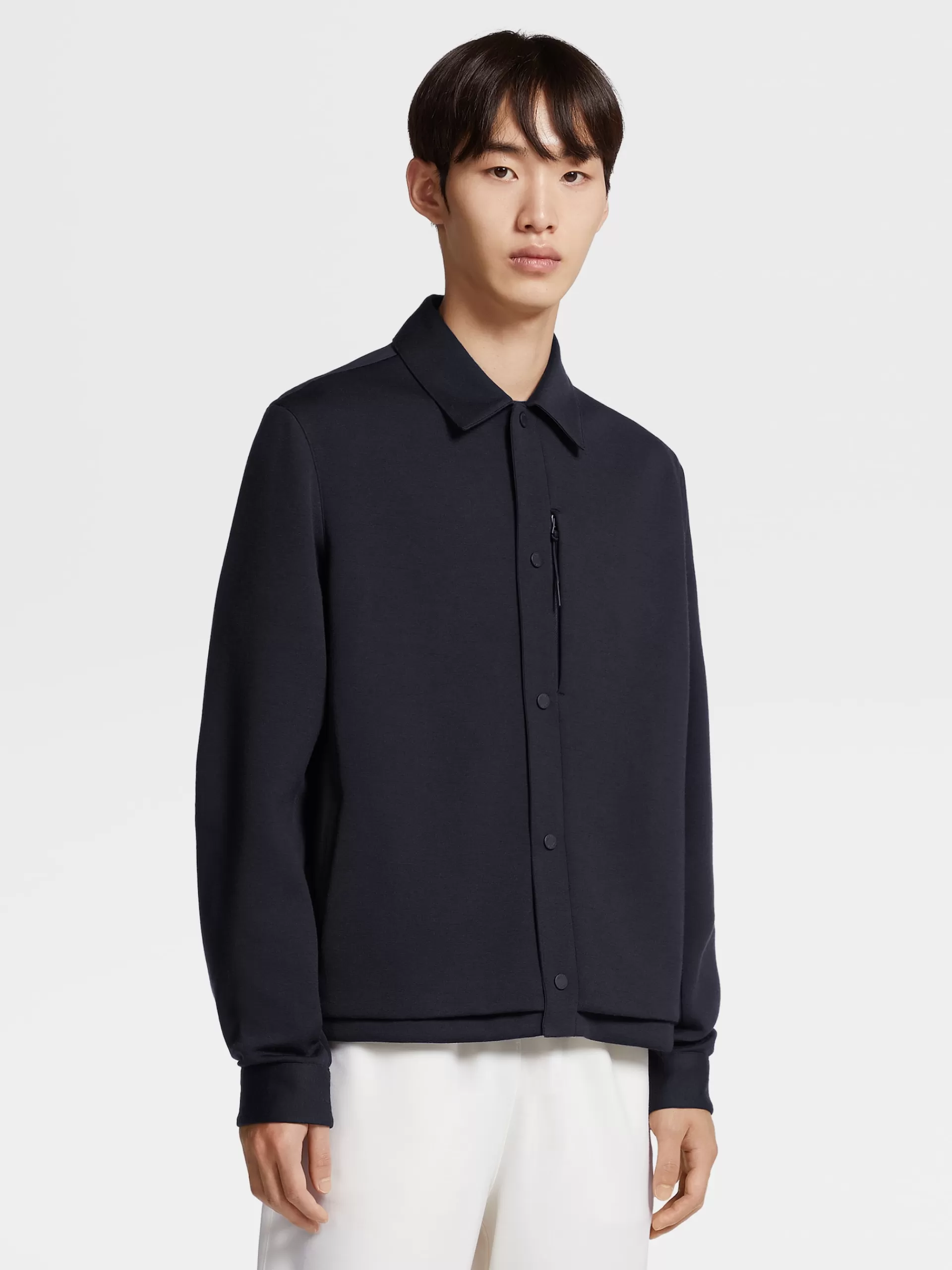 ZEGNA Sobrecamisas E Casacos Chore^Sobrecamisa Hibrida De La High Performance™ Azul-Marinho