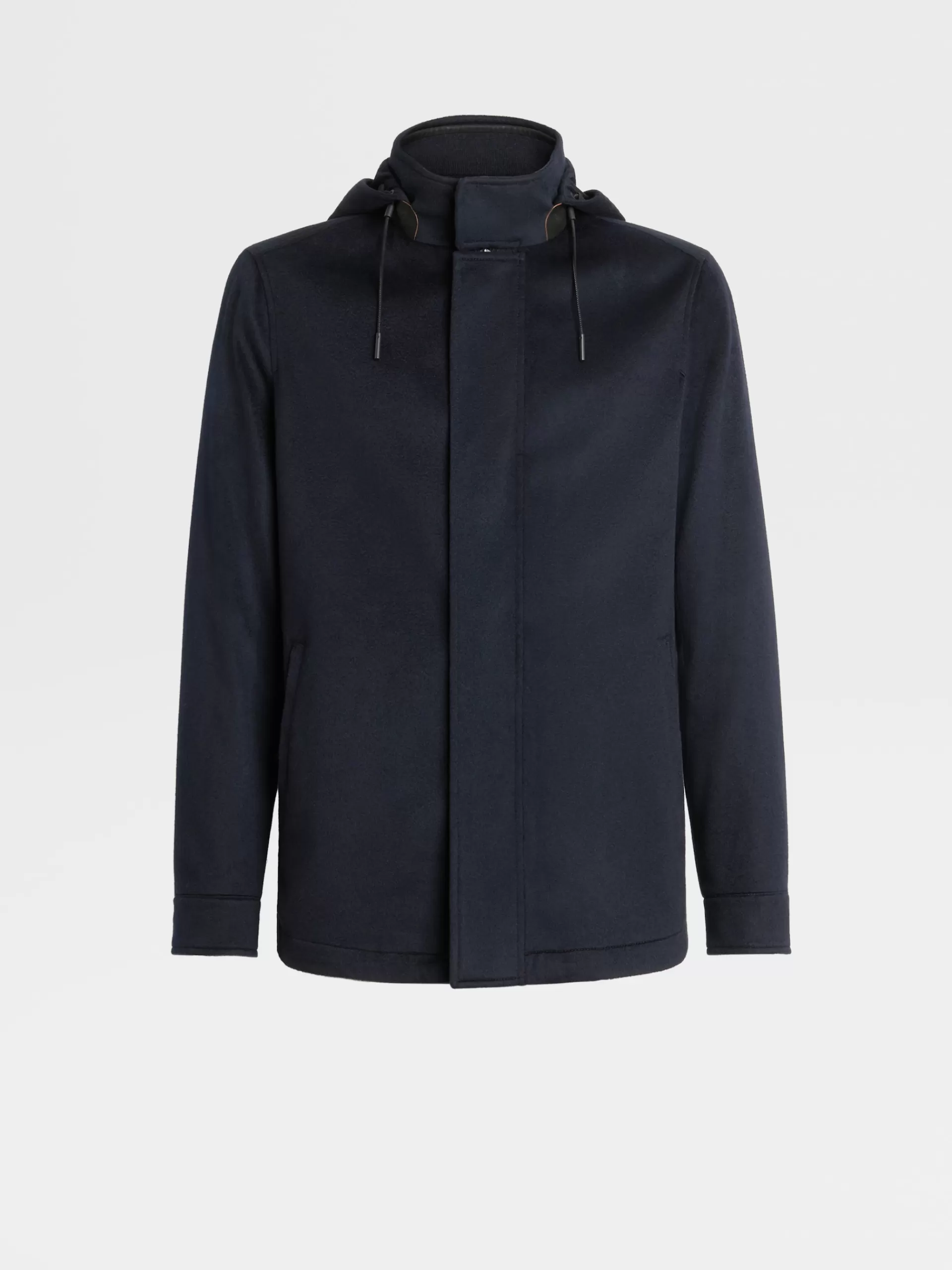 ZEGNA Blusoes E Casacos^Sobrecasaco Com Capuz Oasi Cashmere Lite Azul-Marinho