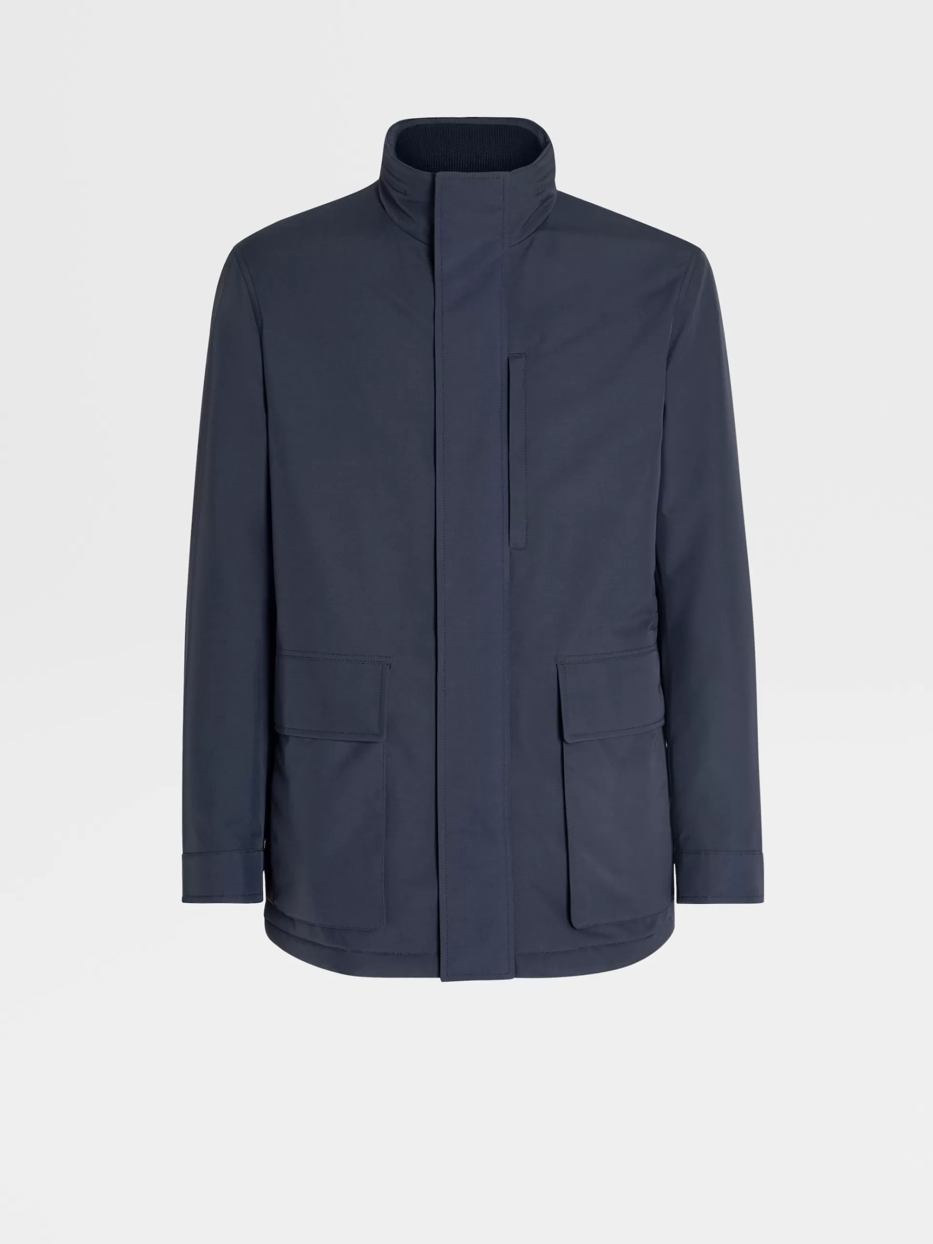 ZEGNA Blusoes E Casacos^Sobretudo Acolchoado Em Mistura De La Azul-Marinho