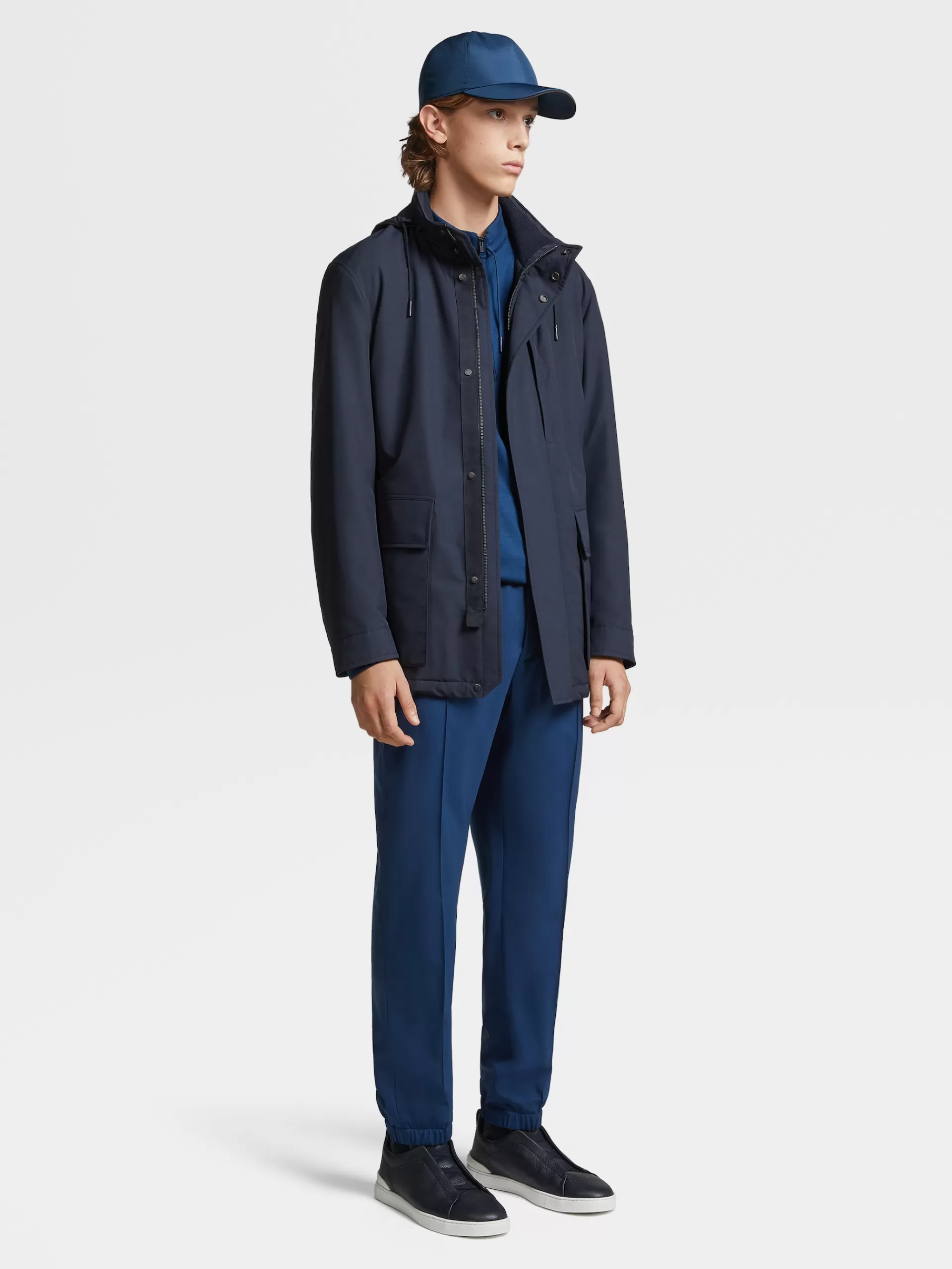 ZEGNA Blusoes E Casacos^Sobretudo Acolchoado Em Mistura De La Azul-Marinho