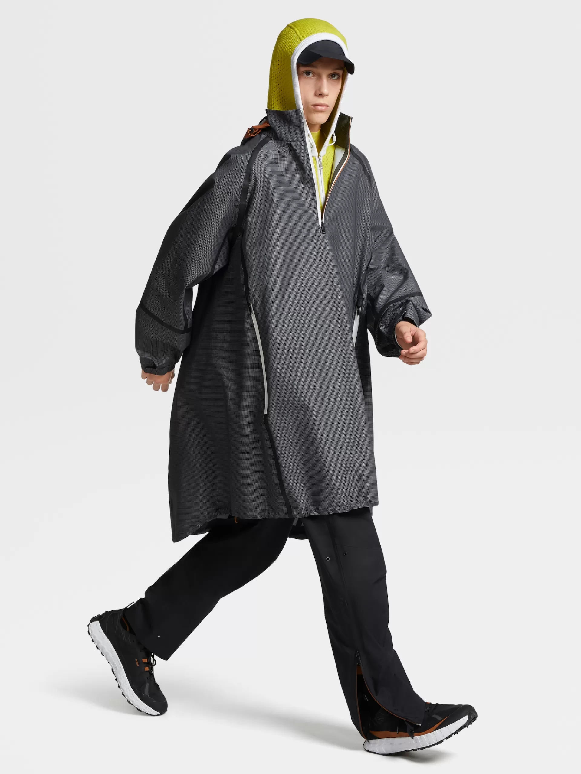 ZEGNA Sweatshirts^Sweatshirt Amarela Em Malha De Caxemira Com Capuz E Fecho De Correr Completo Amarelo